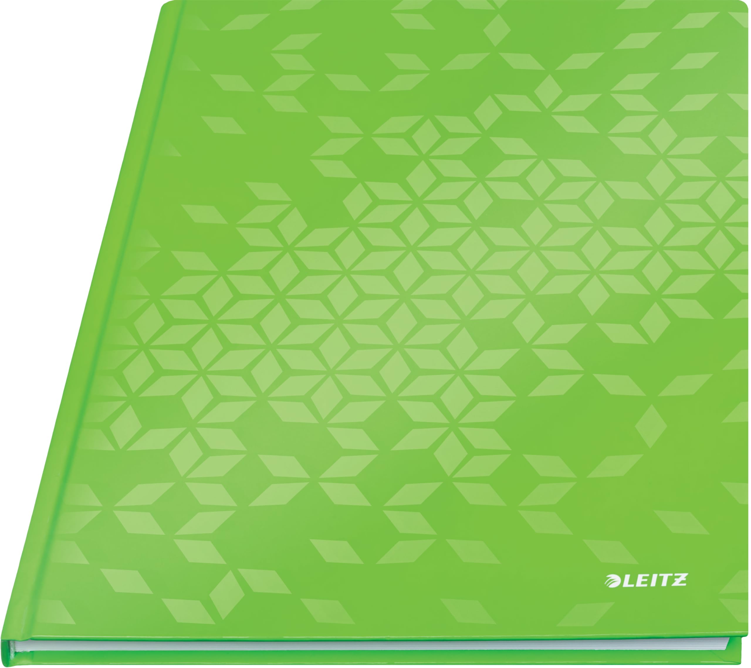 Leitz WOW Notebook A4 Squared, Hardcover, 160 Pages, 80 Sheets of FSC-Certified Paper (80 g/m²), Laminated Cover, Thread Binding, For Office, School or as a Diary, Green, 46261054