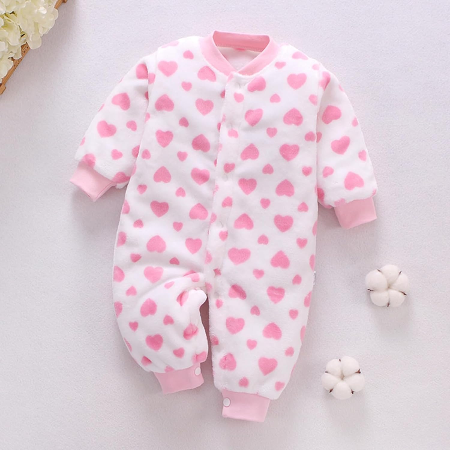 Vuncio Grenouillère Polaire Bébé Fille Naissance 0-18 Mois