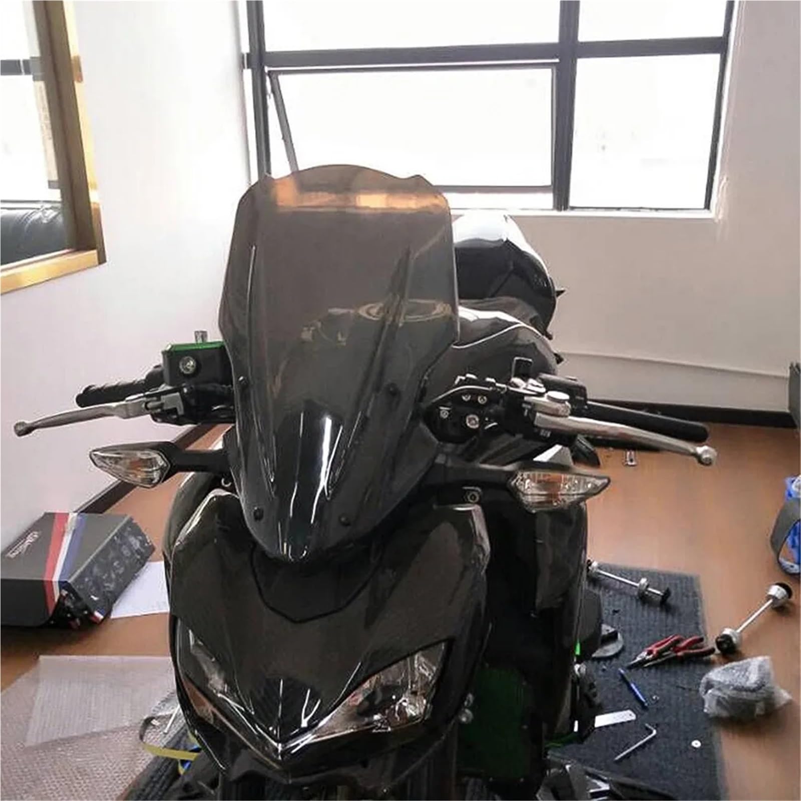 powietrzadeflektor Pasuje do Kawasaki Z 900 2017 2018 2019 Owiewki motocyklowe z uchwytem na szybę przednią Deflektor motocykla(A with Bracket)