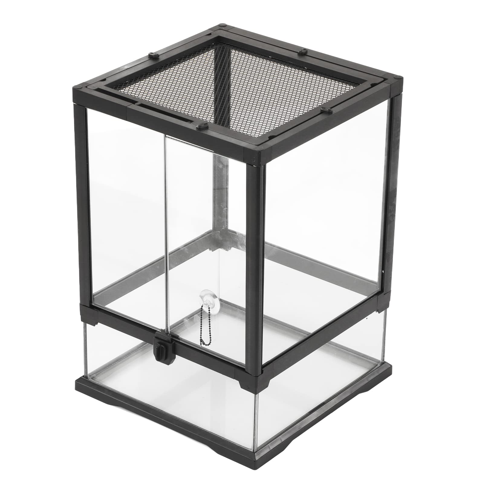 Zbiornik do Terrarium ze Szkła Dzielonego dla Gadów, Odporny na ucieczkę Oddychający Przezroczysty Szklany Zbiornik do Terrarium dla Gadów dla Półżółwi Wodnych dla Węży do Gruntów dla