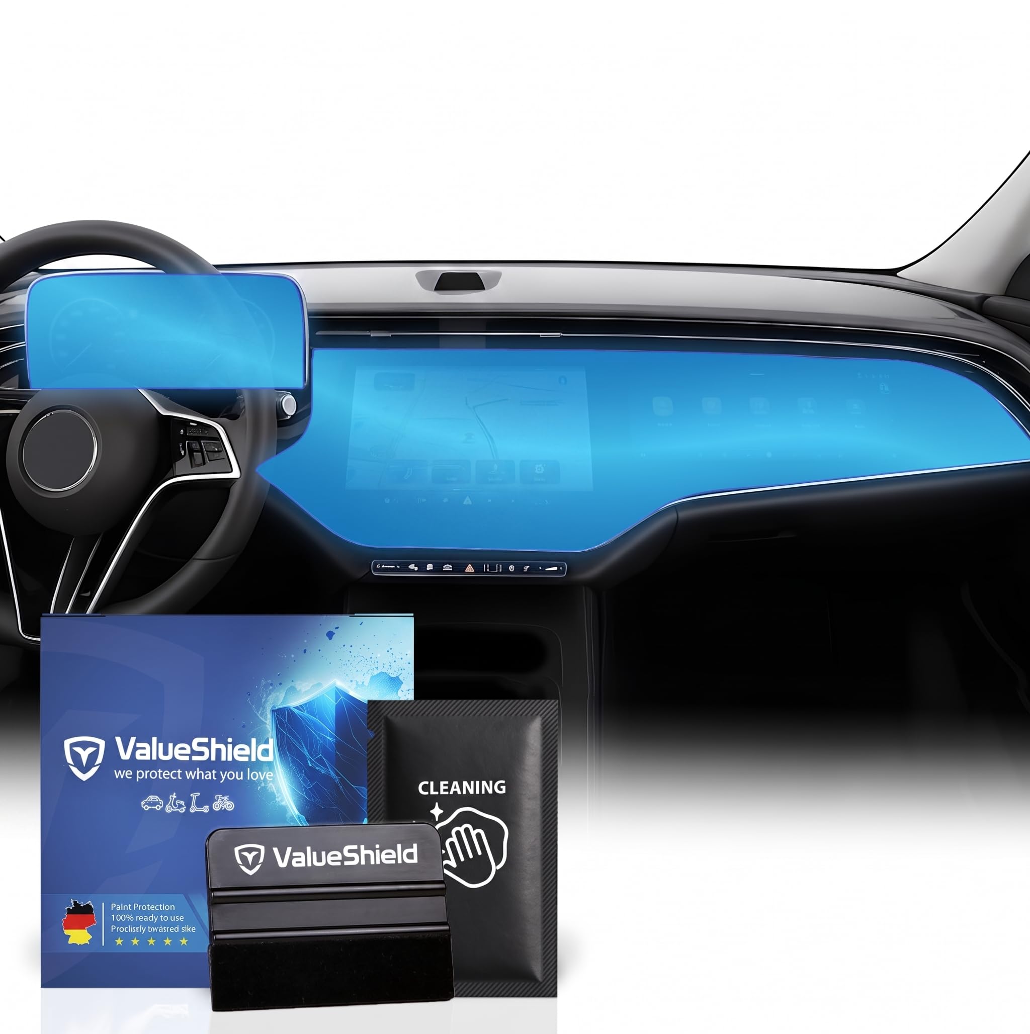Displayschutzfolie transparent passend für Mercedes E-Klasse W214, S214, X214 2023-2030: Superscreen Tacho, Radio, Multimedia, Navi, Bildschirm, Infotainment Touchscreen