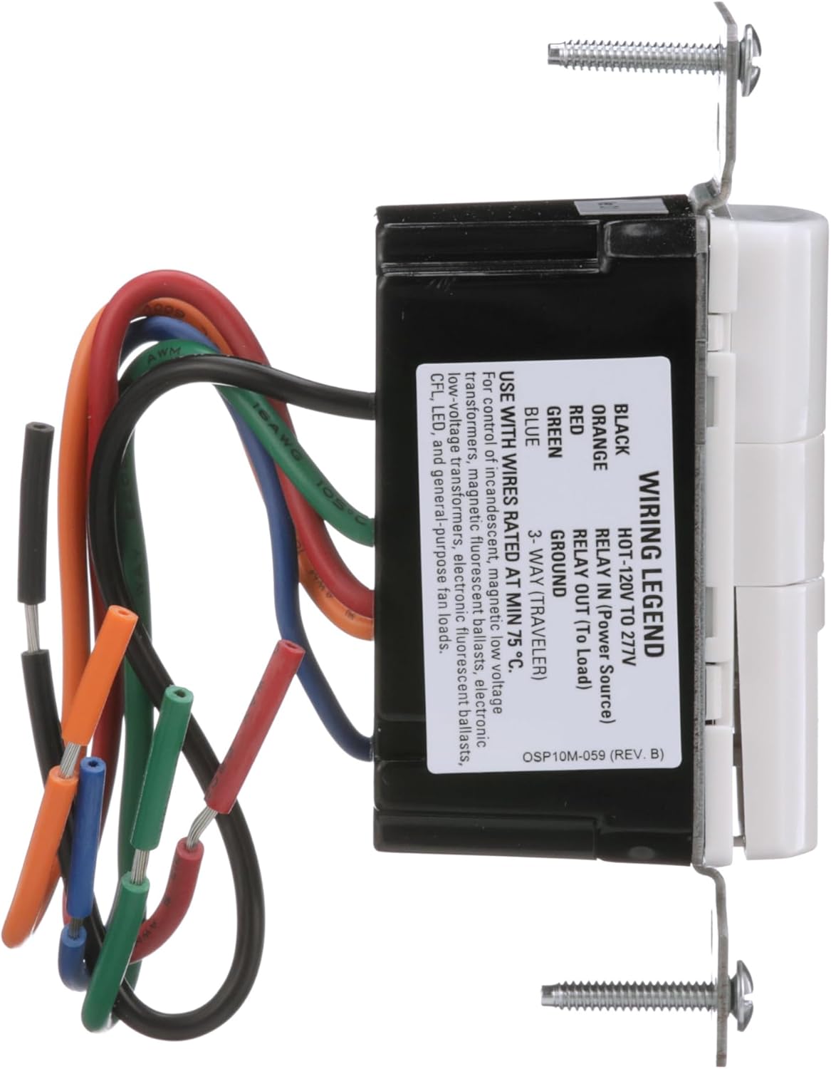 Eaton OSP10M-W Commercial Grade Passive Infrared Wall Mounted Occupancy Sensor, 120/277V, White