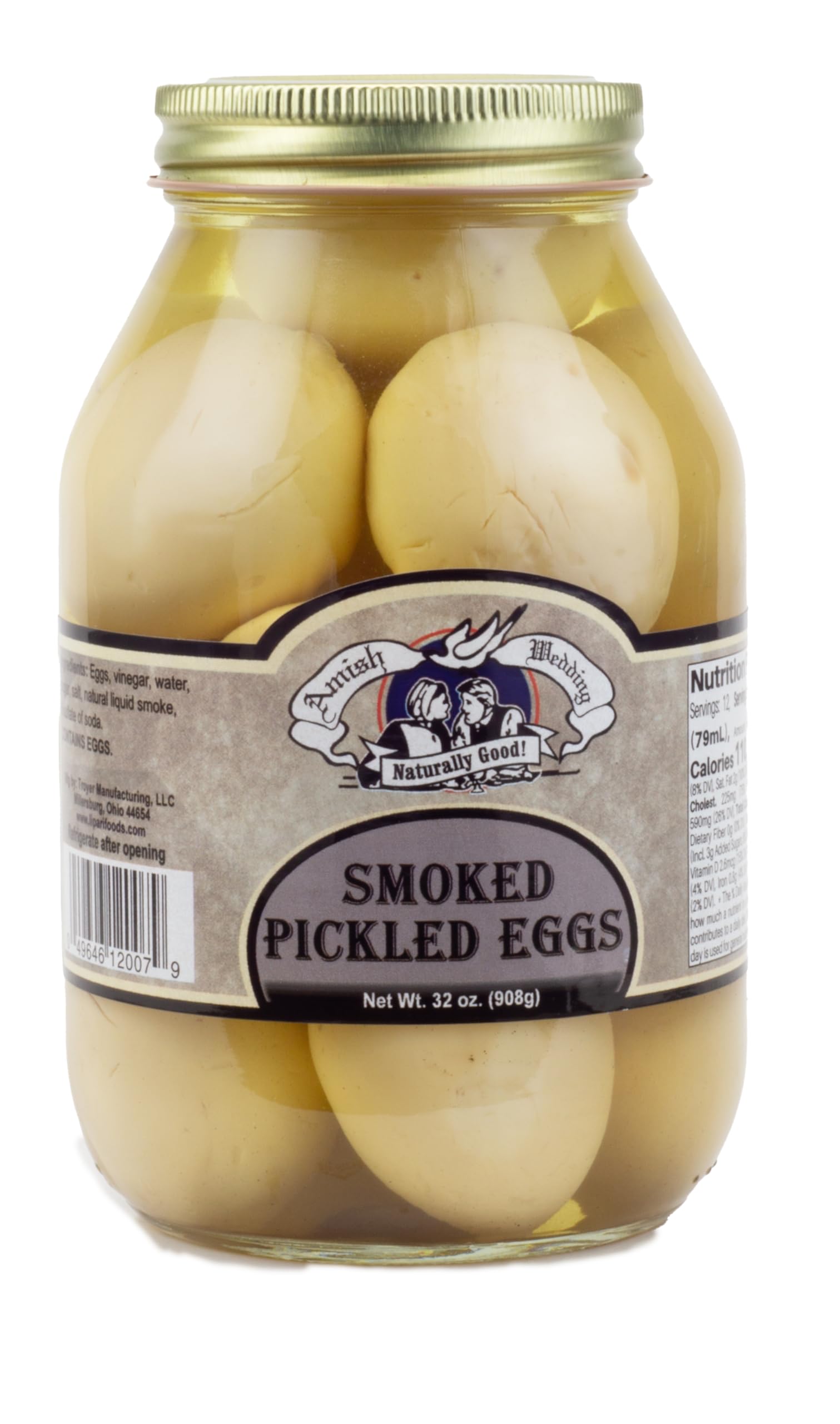 Amish Wedding Ready to Eat USA Made Smoked Pickled Eggs 32 Oz