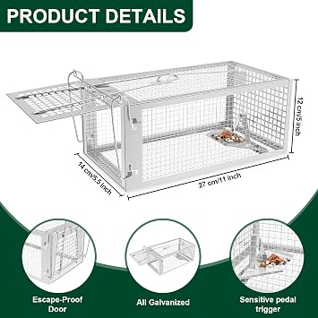 Mouse Traps,Live Multi-Catch Rat Trap Humane Mouse Traps for Indoor Outdoor Reusable Rodent Mice Trap,Quick, Effective Easy to Use No Touch Release(2 Pack)