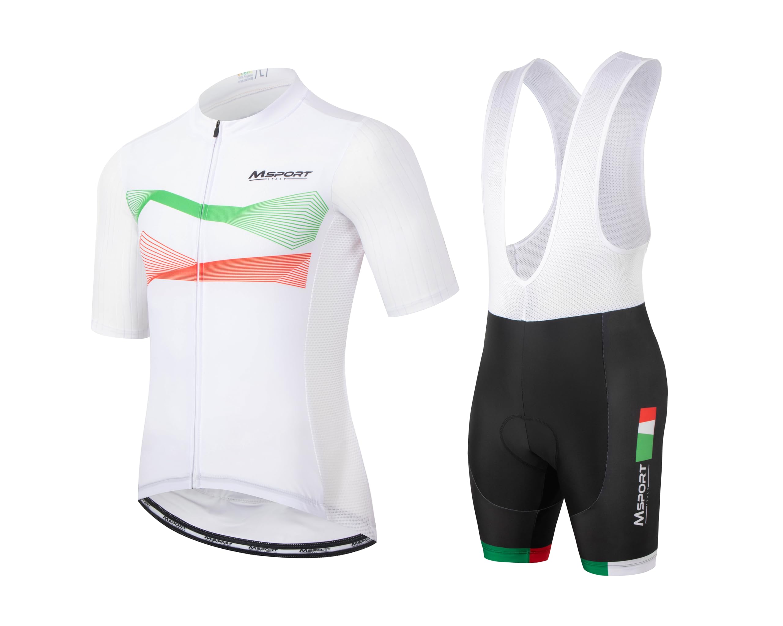 Msport Ensemble de Cyclisme Respirant à Séchage Rapide – Tenue Cyclisme Maillot Homme + Cuissard Rembourré Gel 5D - M05 XL
