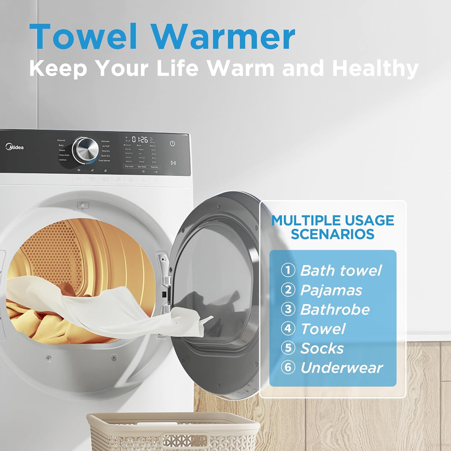 Midea MLG45N1AWW Gas Dryer: Effortless Laundry Care | Appliance Spotlight