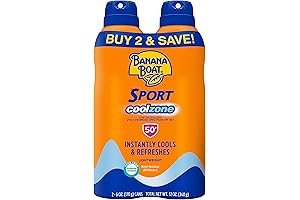 Banana Boat Sport Cool Zone Reef Friendly Sunscreen Spray SPF 50, 2...