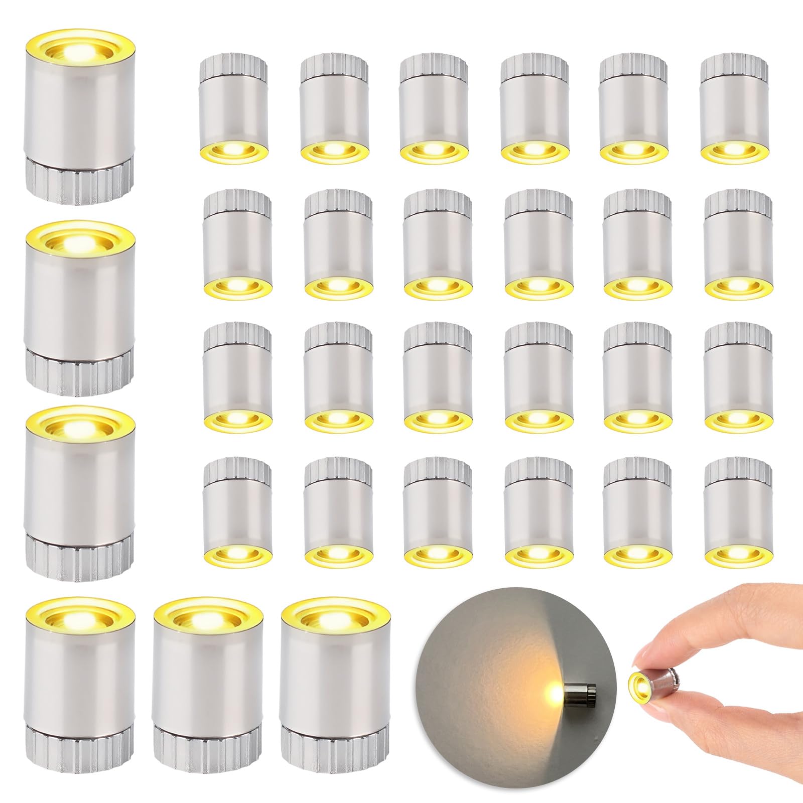 30pcs Miniature LED Lights - Warm White Battery Operated LED Lights, Paper Lantern DIY Crafts, Party Decoration Accessories, Mini LED Lights