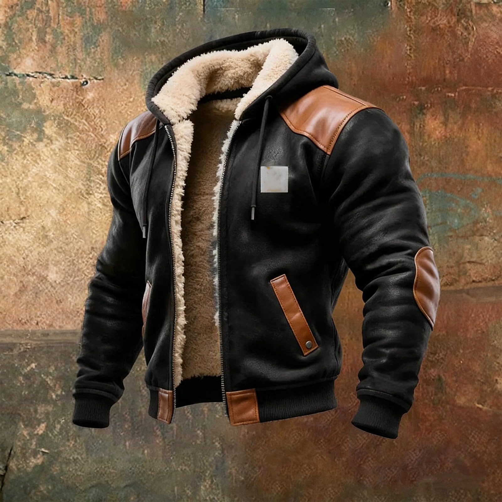 Chaqueta de invierno con forro polar y capucha, ropa exterior cálida softshell resistente al viento, abrigo con aislamiento térmico para clima frío