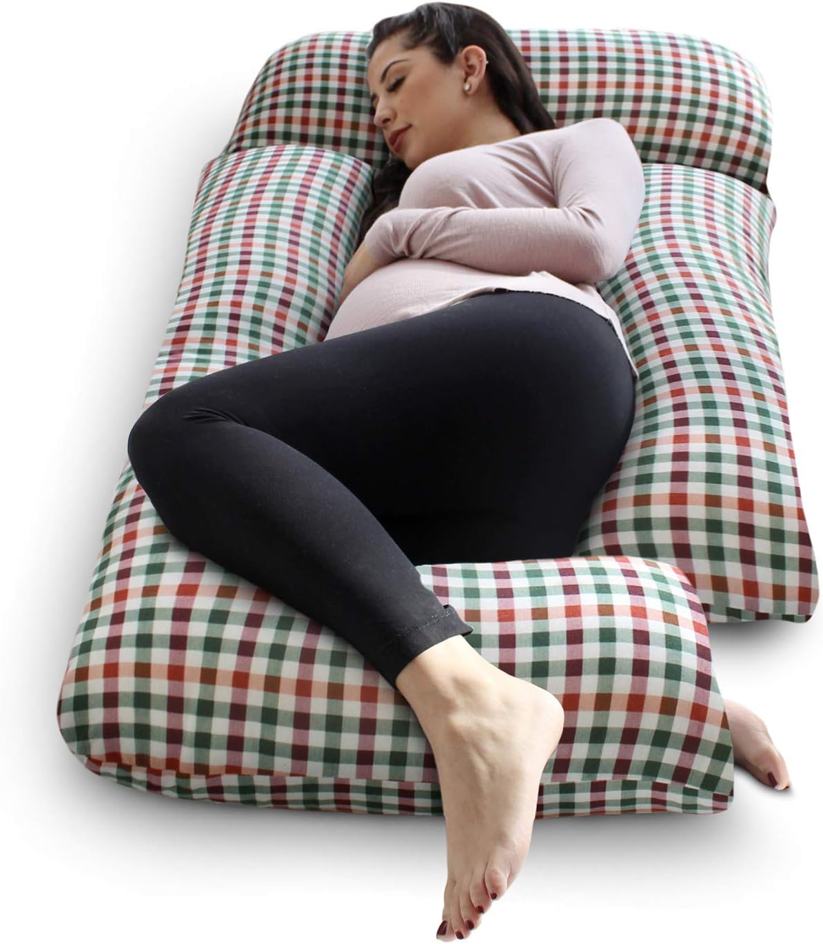 EKLO SleepNook Pregnancy Pillow - 3 Piece Full Body Maternity Pillow with Super Soft Jersey Cover