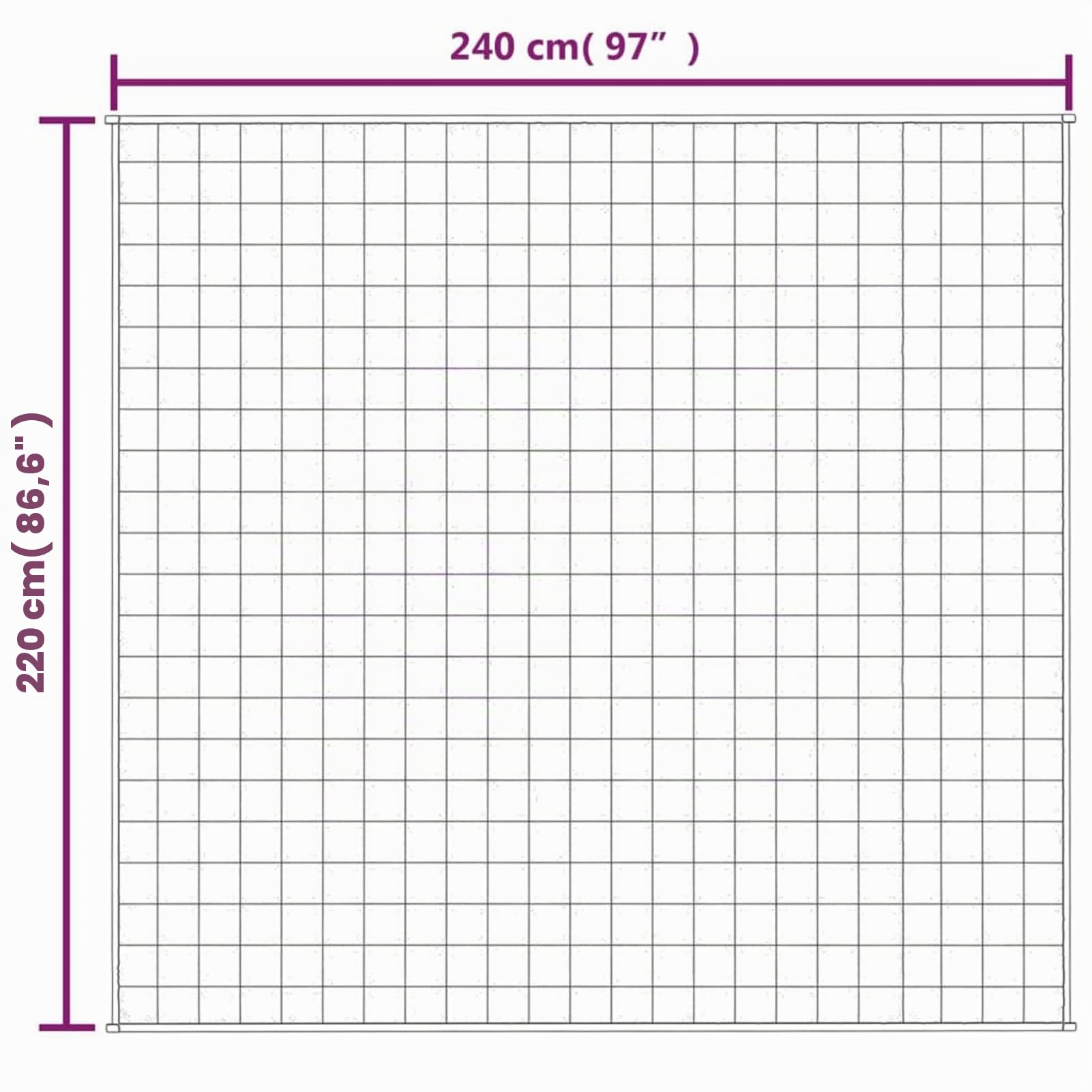 Gewichtsdecke Grau 220x240 cm 15 kg Stoff Schwere Decke für tiefen Schlaf und bessere Erholung