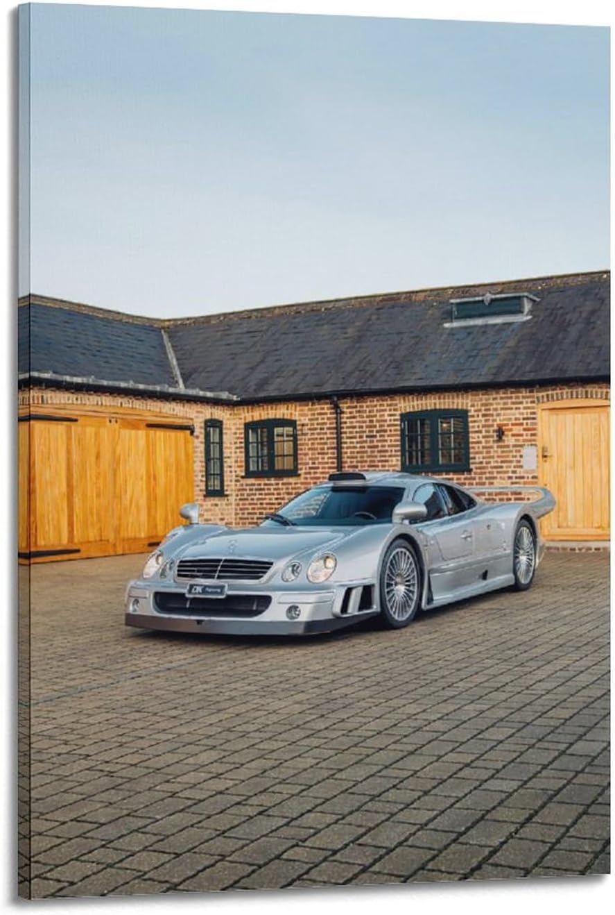 JLTC Most Expensive Sports Car Poster CLK-GTR AMG Racing Wallpaper Poster Decorative Painting Canvas Wall Posters And Art Picture Print Modern Family Bedroom Decor Posters 24x36inch(60x90cm)