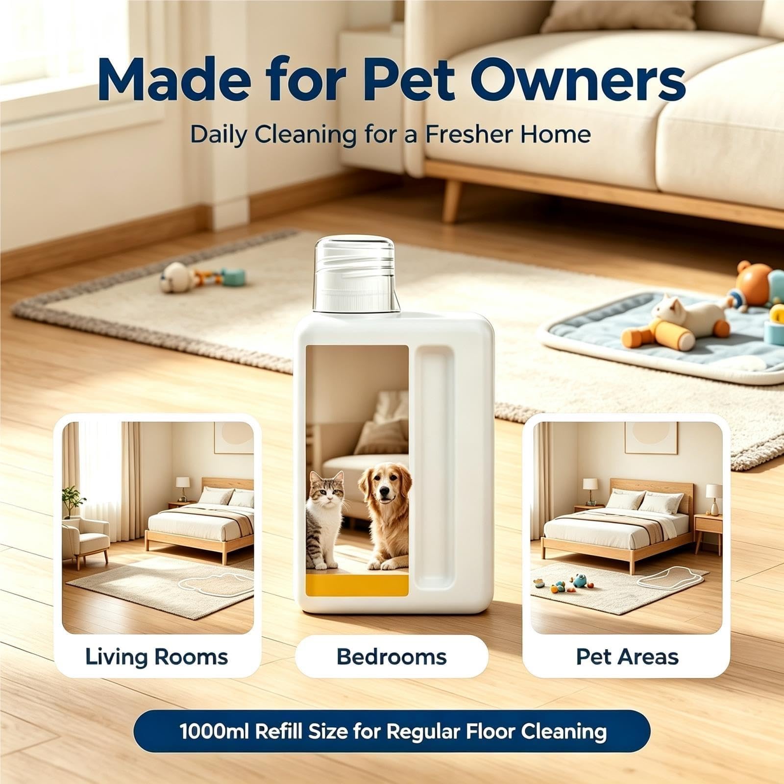 Soluzione Di Pulizia Per Animali Domestici 1000ml, Compatibile Con Dreame