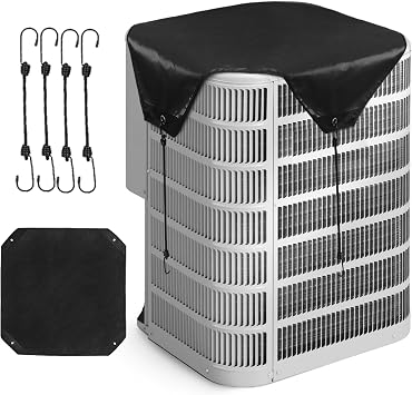 Hiturbo Air Conditioner Cover for Outside Units Waterproof AC Covers for Outdoor Unit Top - Winter Heavy Duty Sturdy Universal A/C Defender - 36x36