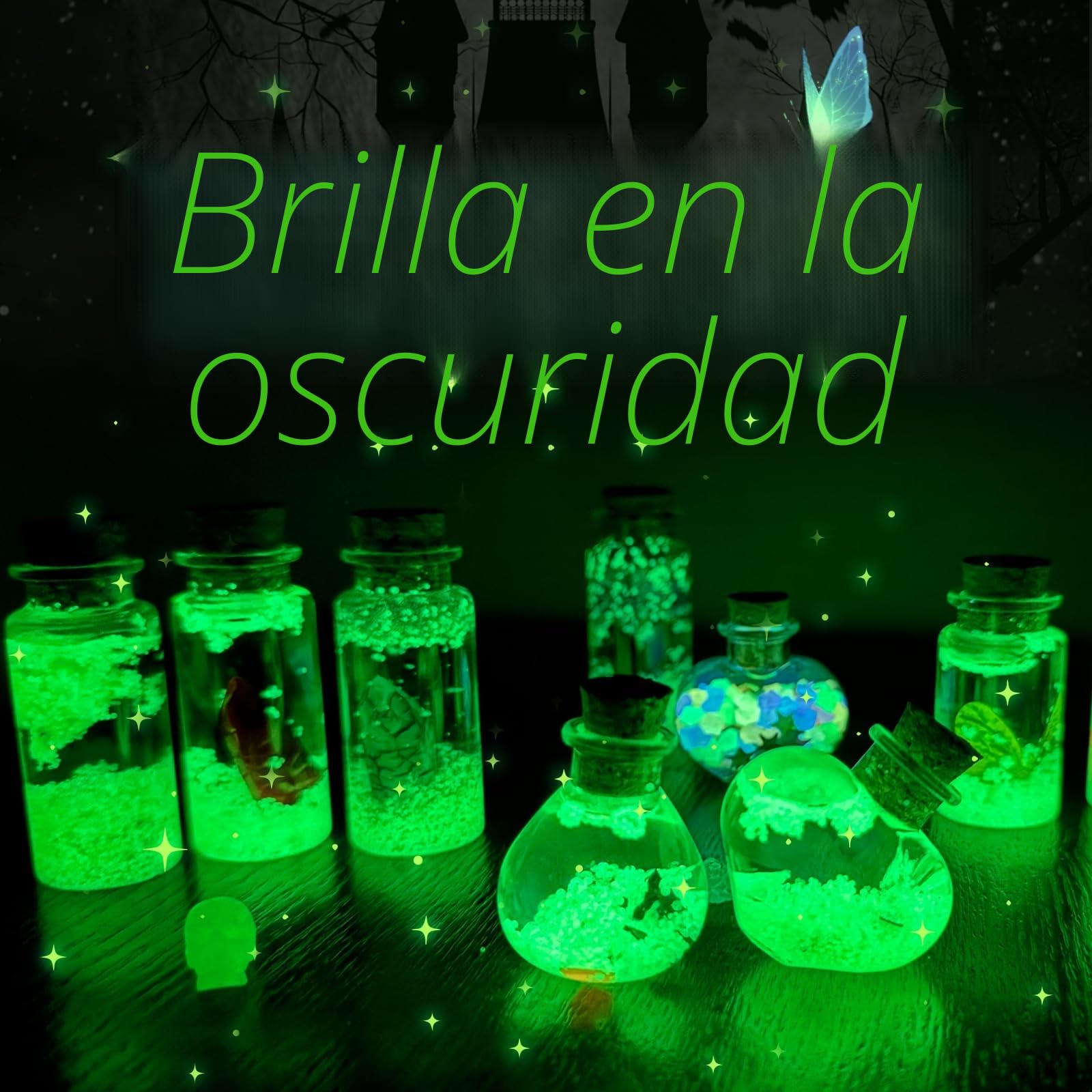 LDomet Kit de pociones mágicas para niños, mezcla 20 botellas de poción de polvo de hadas, decoraciones de fiesta de Navidad de Halloween, regalo creativo para niños y niñas de 6, 7, 8, 9, 10 años en