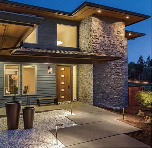 Miniatura 8 de LIT-PaTH Farol de pared para exteriores, aplique de pared como accesorio de iluminación de porche con una base E26 máximo de 60 W, carcasa de metal