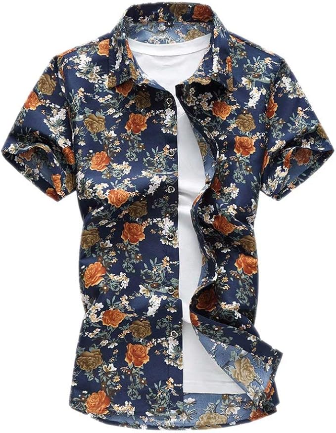 Amazon Tenflow アロハシャツ メンズ カジュアルシャツ 半袖シャツ 花柄 総柄 大きいサイズ 上着 薄手 細身 リゾート お兄系 男性用 Dsa056 5860 シャツ 通販