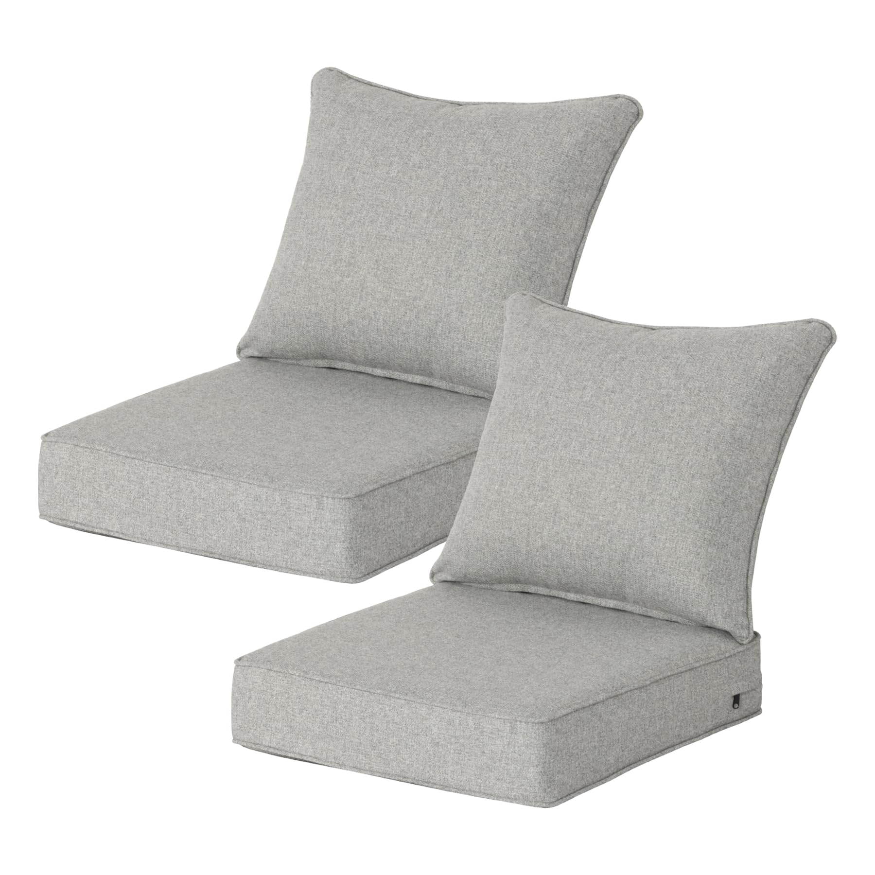 Localive 22x24 Deep Seat Cushions Set of 2 Greige
