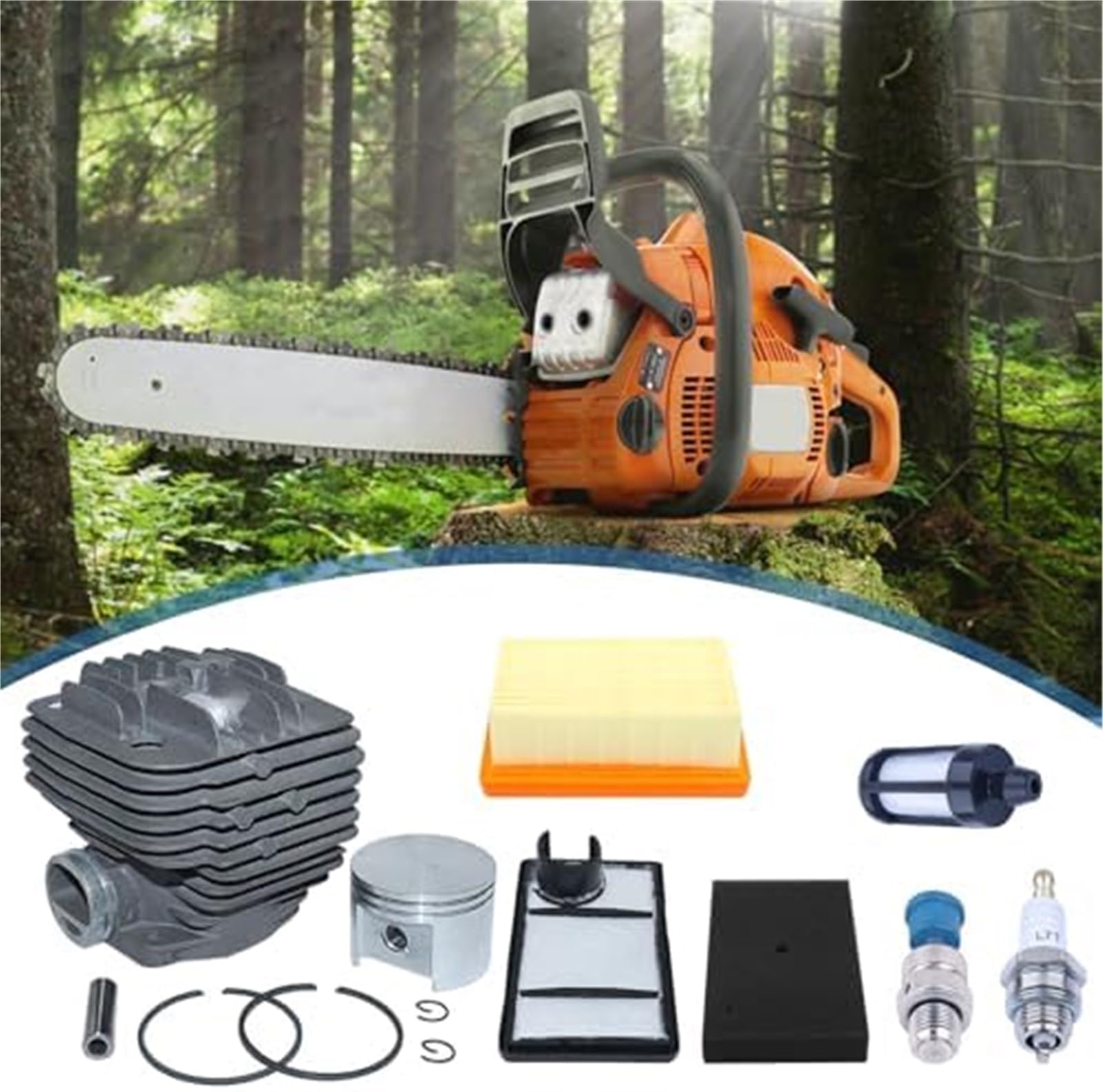 Zestaw filtrów powietrza i paliwa cylindra 49 mm, do piły do ​​cięcia betonu STIHL, TS400 Wymień 4223 020 1200 Zestaw filtrów powietrza do maszyn