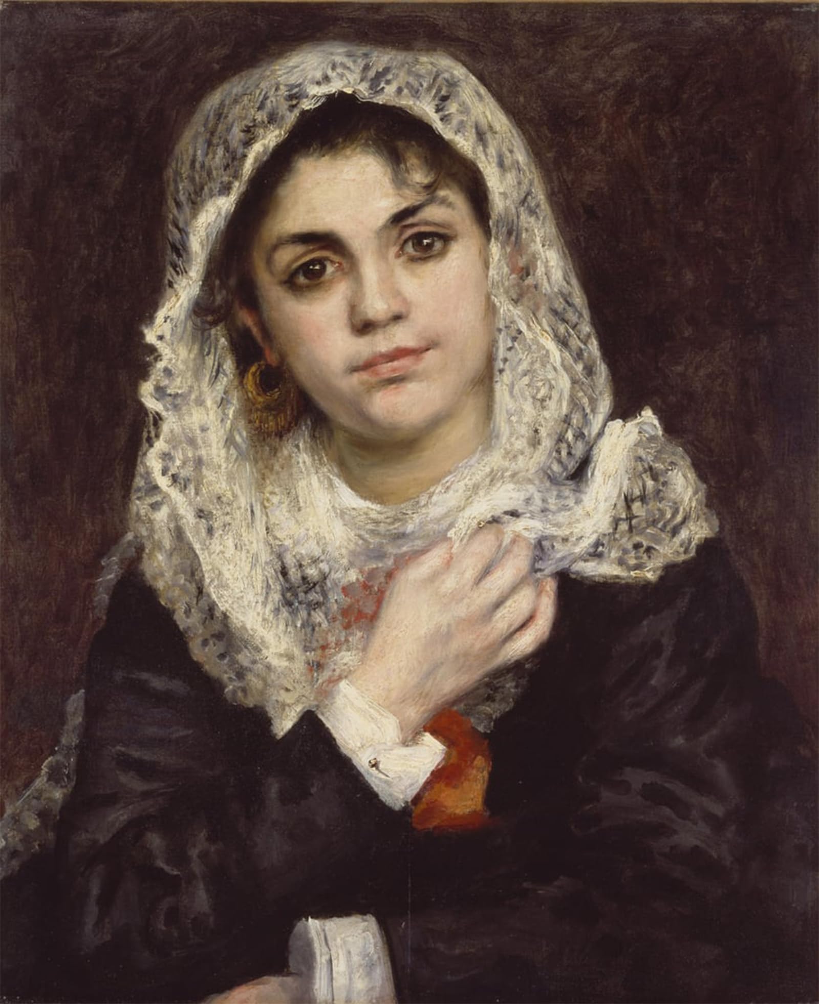 POSTERIIk Famous Print Pop Art Wall Art Graffiti Lise in a White Shawl by Pierre Auguste Renoir Art Prints for Home Decor 60x90cm