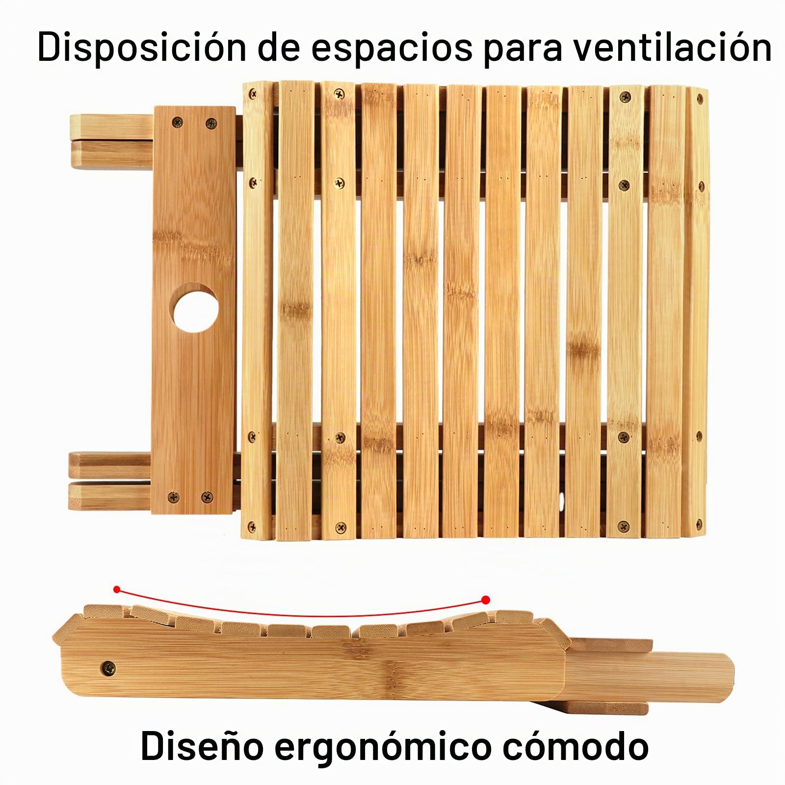 Taburete Plegable de bambú Taburete Portátil para Exteriores Silla Cuadrada de Pesca Taburete de Ducha Simple Taburete de Madera para Excursión En El Parque de Pesca Taburete baño