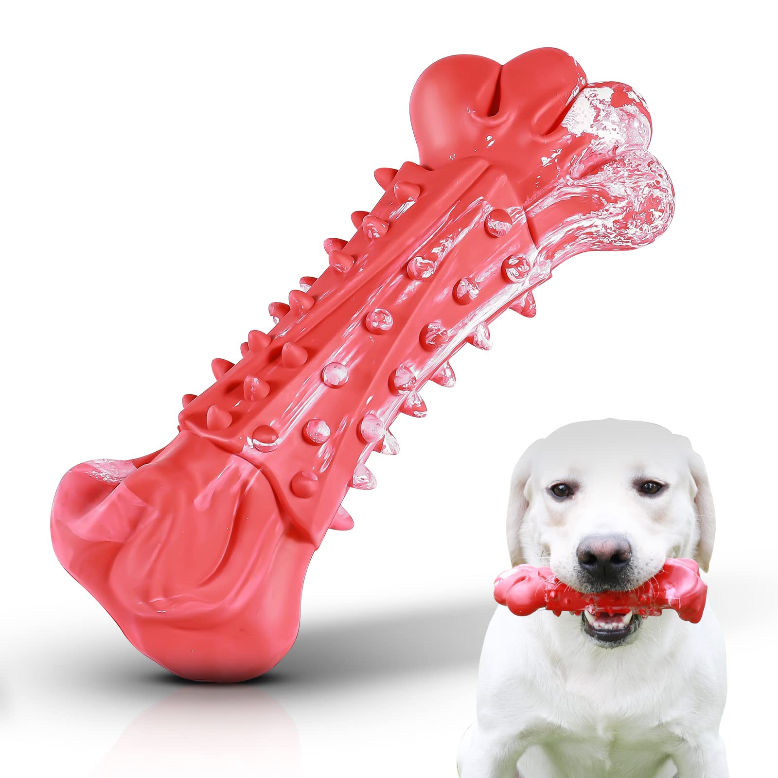 Juguetes para masticar, Juguetes para perros agresivos de razas grandes, Juguetes para perros resistentes con caucho natural para perros grandes y medianos (Beef)