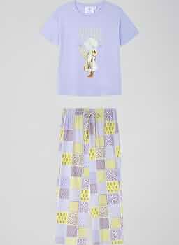 Pijama corto 100% algodón print Holly Hobbie | Pijamas de mujer