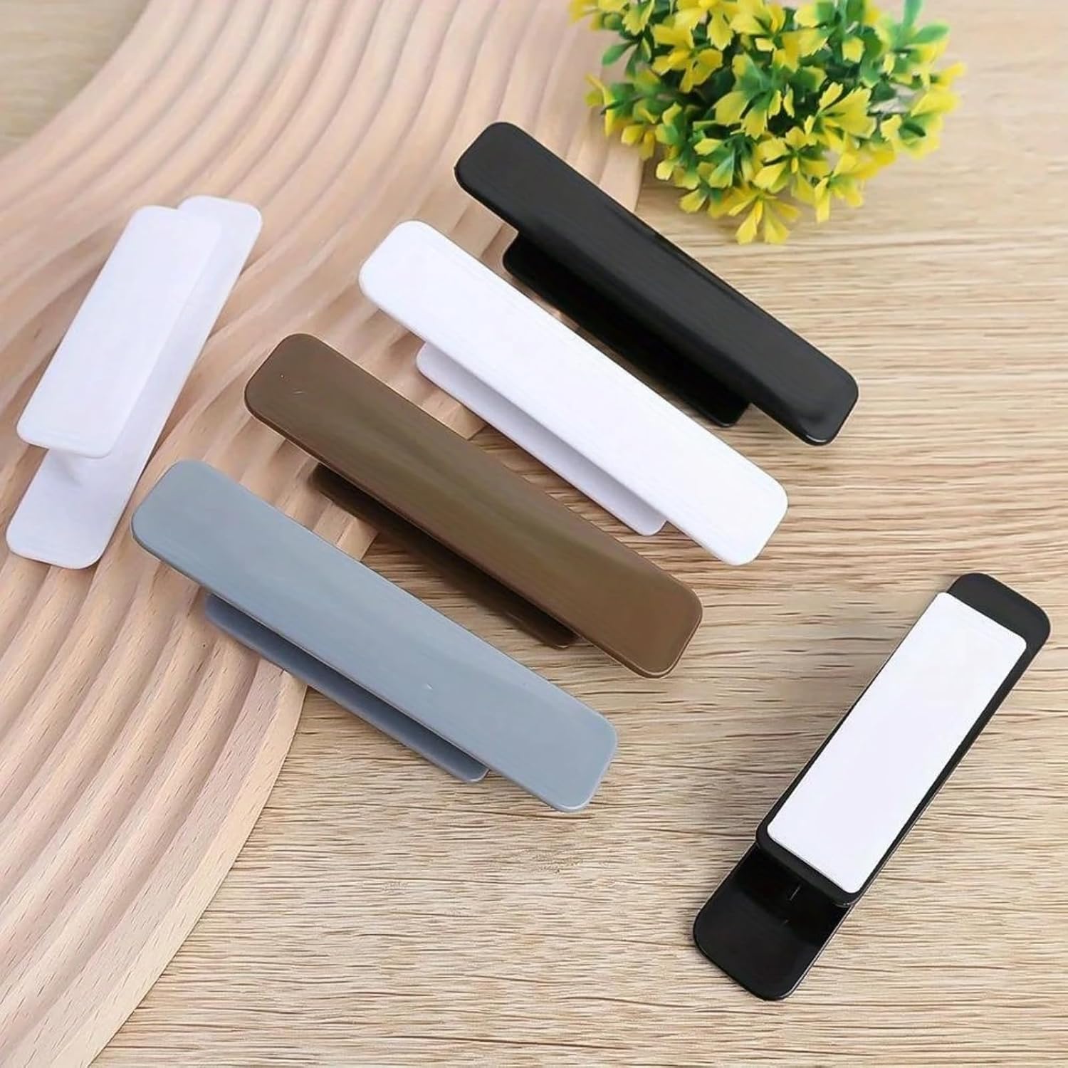 4pcs Self-Adhesive Pull Handles – No-Drill Cabinet & Window Handles for Glass, Tile, Wood – Easy Install Utility Grips for Home & Office - White