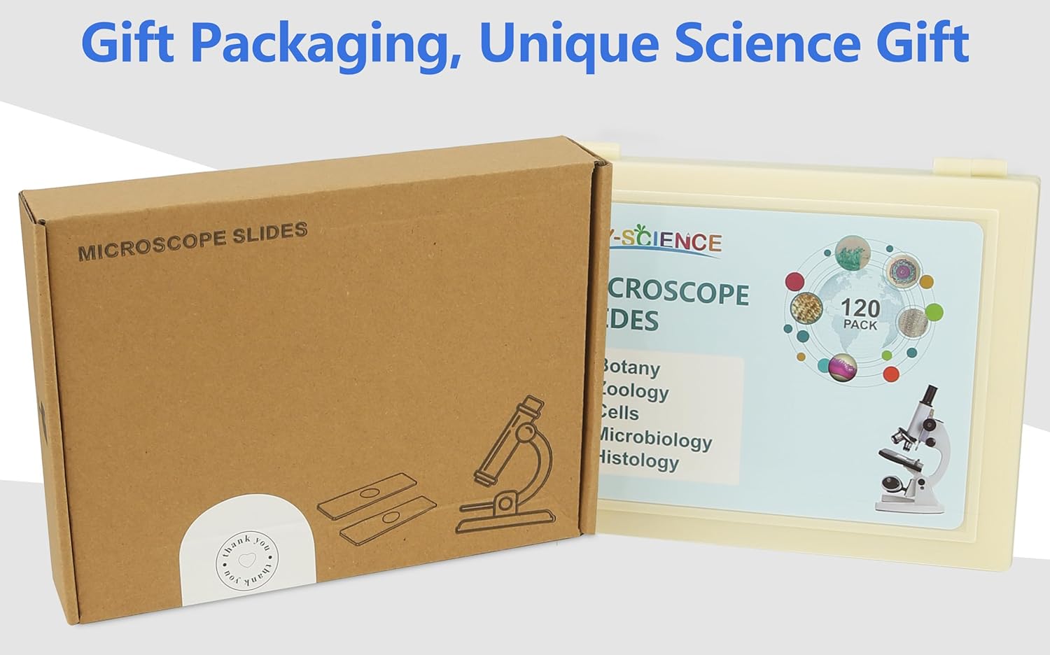 120 Microscope Slides with Specimens Set, Lab-Grade Prepared Microscope Slides for Kids Adults, Animal/Plant/Microbe/Tissue/Cells, STEM Biology Kit for Homeschool, Classroom Labs & Science Education - Image 7