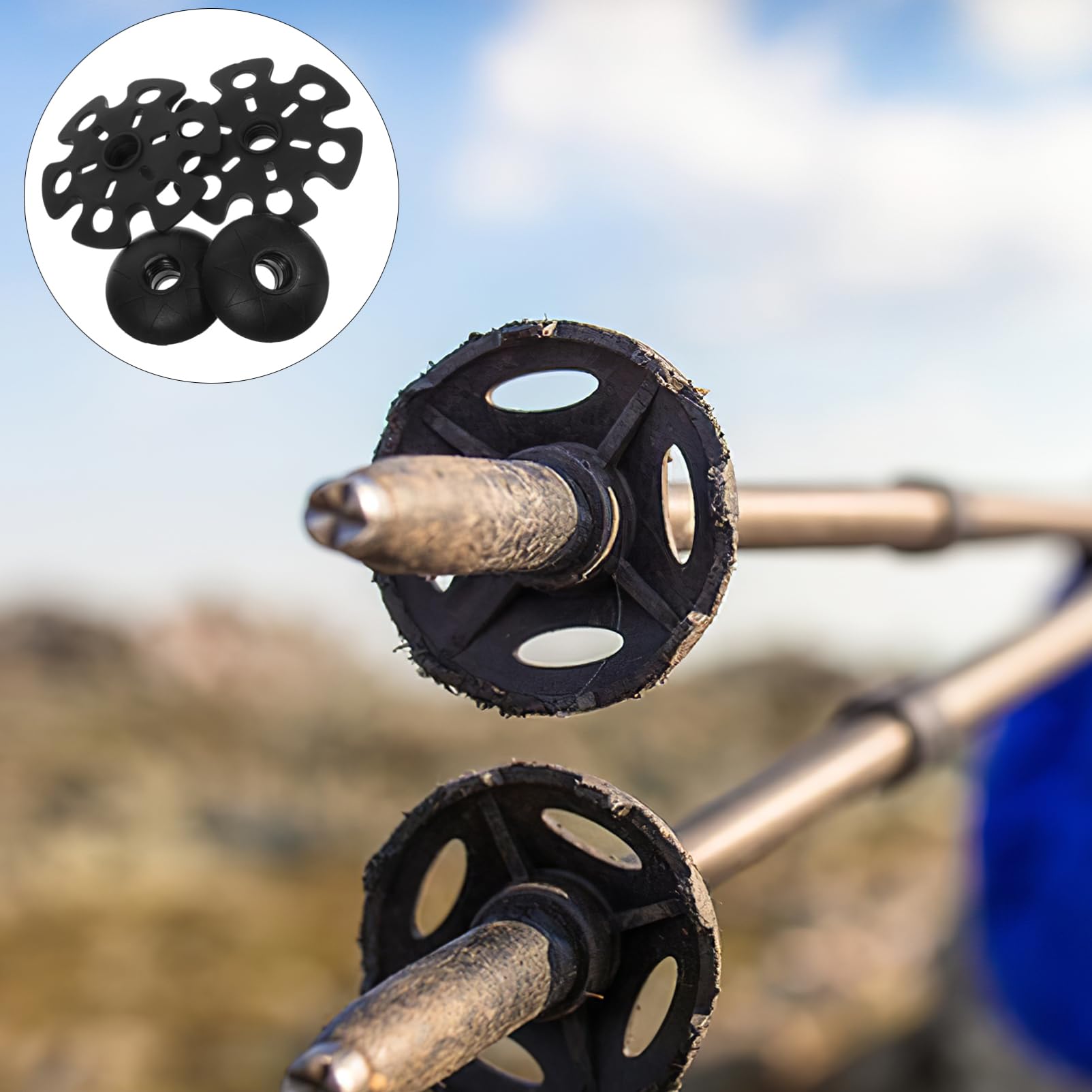 BESPORTBLE 4piezas Puntas Repuesto Trekking Accesorios Escalada Protector Goma Bastón