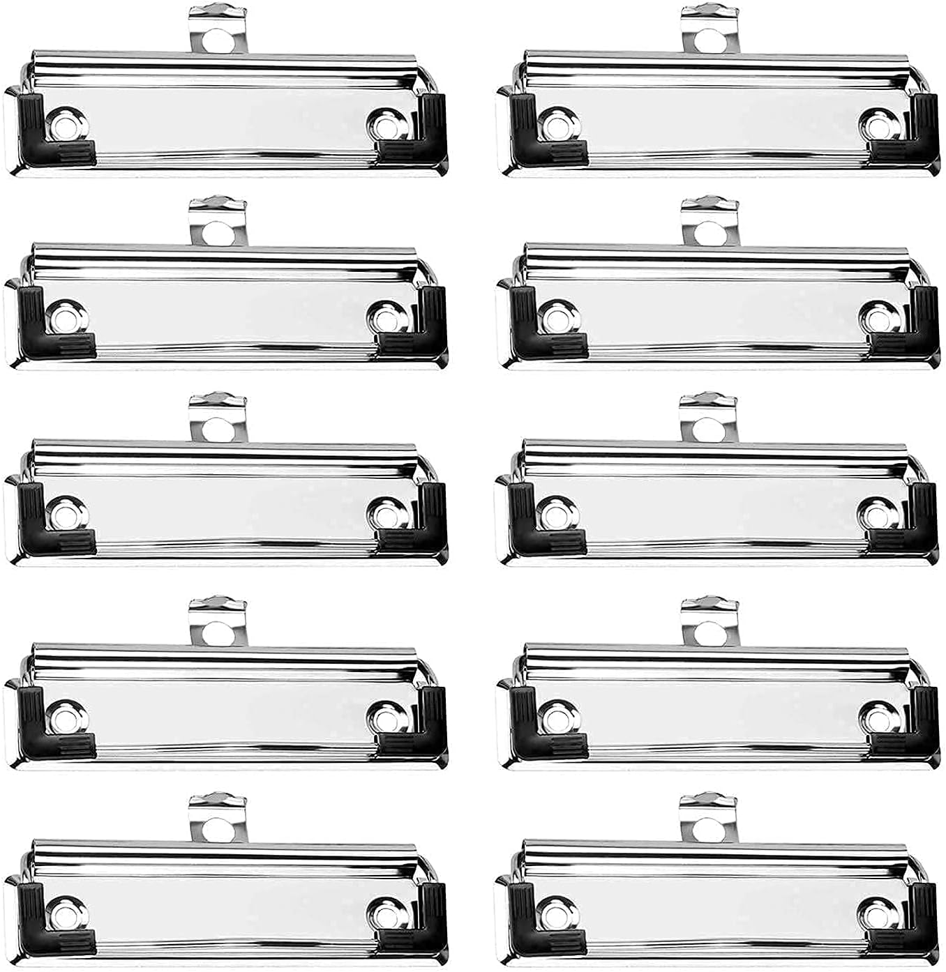 LuLyL 10 Pack Mountable Clipboard clips,Spring Loaded Surface Mount Handle with Rubber Grip
