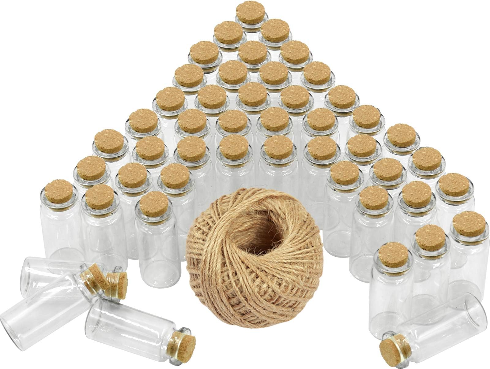 48 Pieces Decorative Sea Bottles, Mini Bottle Drift Pendant Creative for Home, Office, Hotel and More