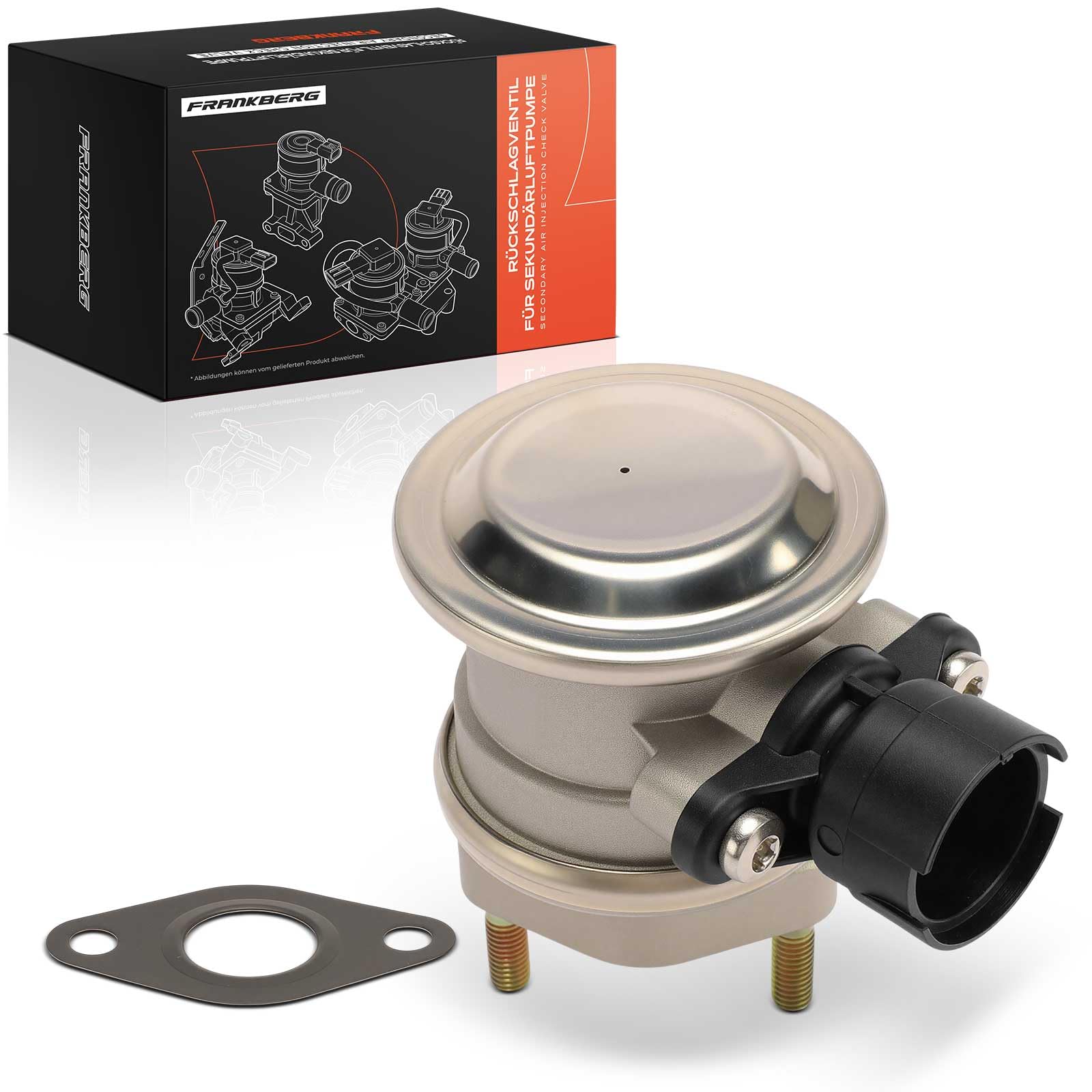 Frankberg Sistema pompa aria secondaria Valvola aria secondaria con guarnizione Compatibile con Serie 3 Compact E36 Serie 3 Coupé E46 Serie 3 Touring E46 Serie 3 E46 Replace# 11721708575