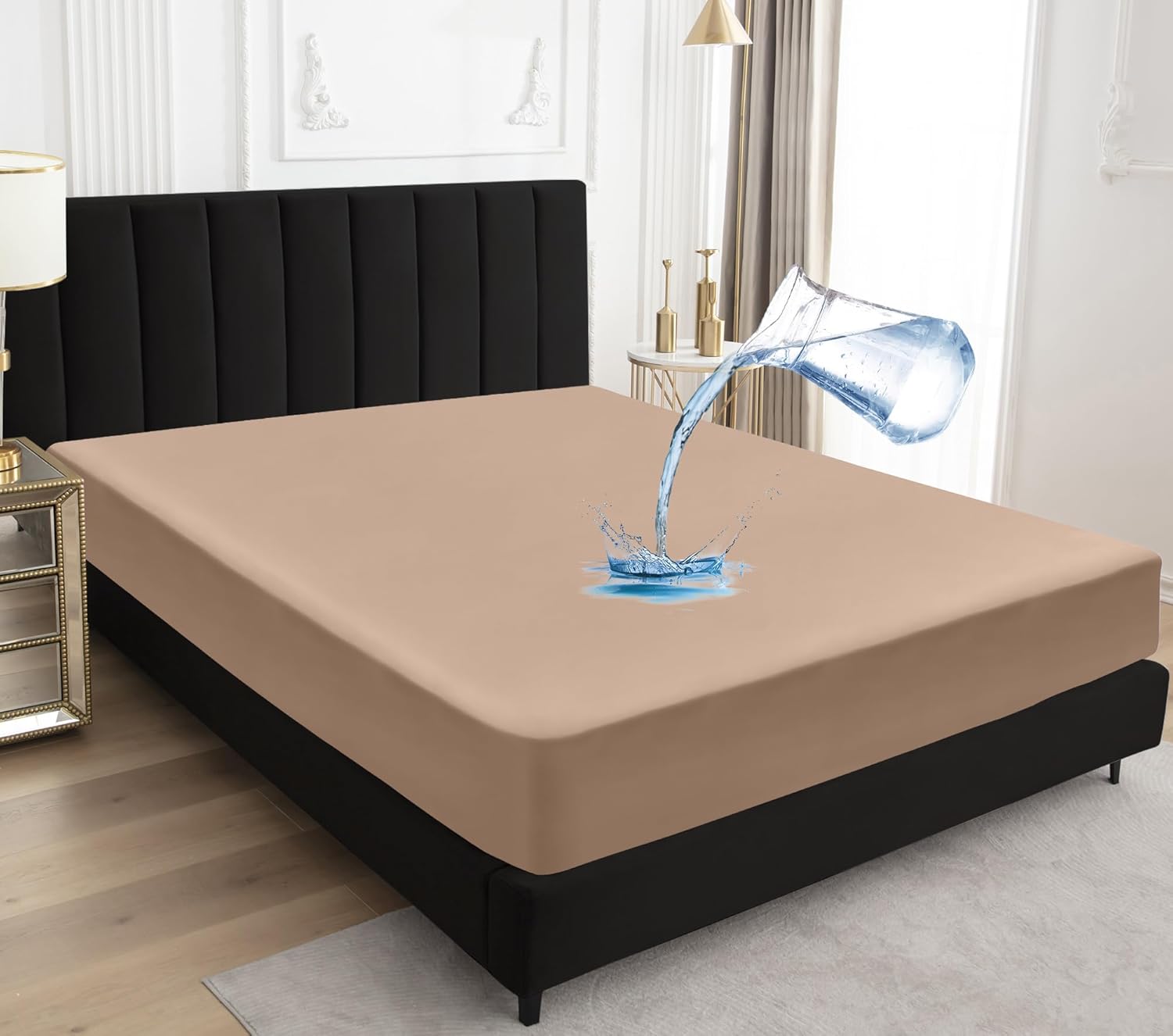 Mafudoxi King Waterproof Mattress Protector, 18" Deep Pocket Mattress Protector