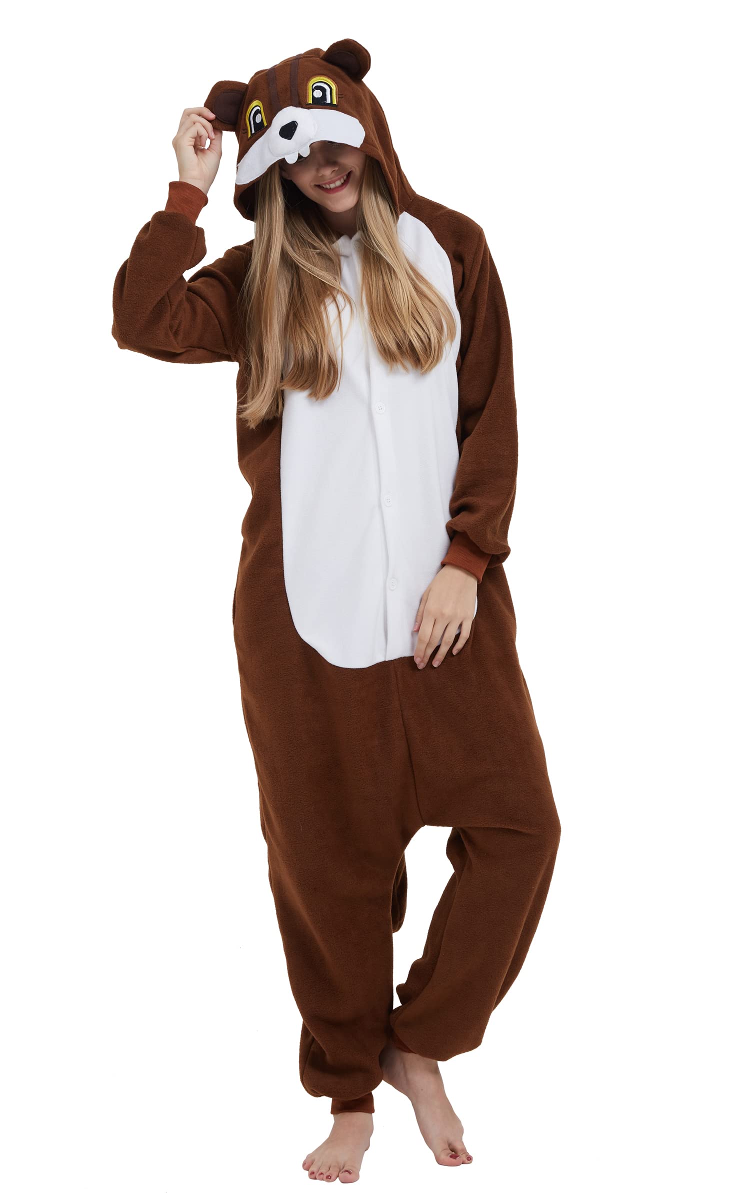 SAMGU Pigiama Animali Cosplay Uomo Donna Adulti Costume Tuta Halloween Carnevale