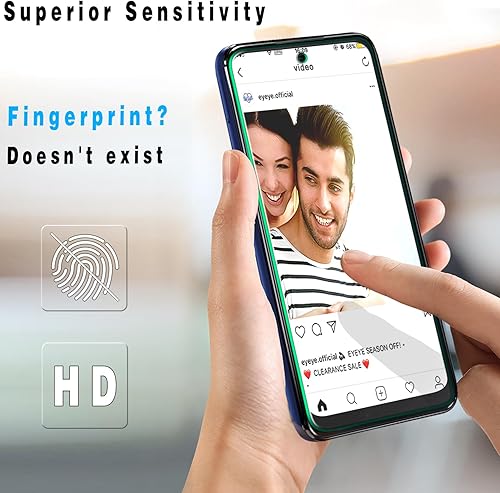 Miniatura 5 de Slanku Paquete de 3 protectores de pantalla para Motorola Moto G Play 2023, vidrio templado Moto G Power 2022, dureza 9H, sin burbujas, compatible