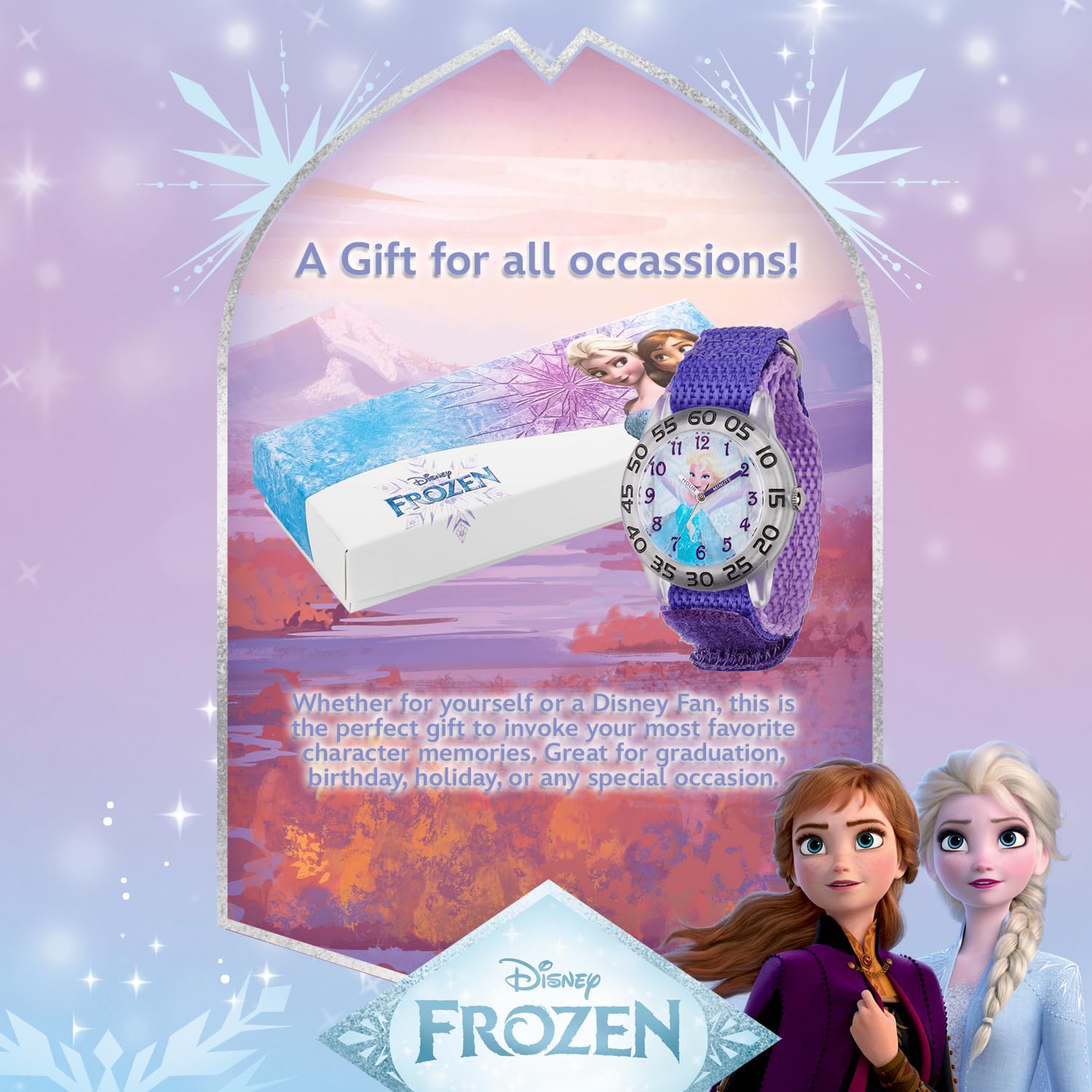 Disney Frozen Reloj con diseño de Elsa para niña, de plástico, enseña a leer la hora