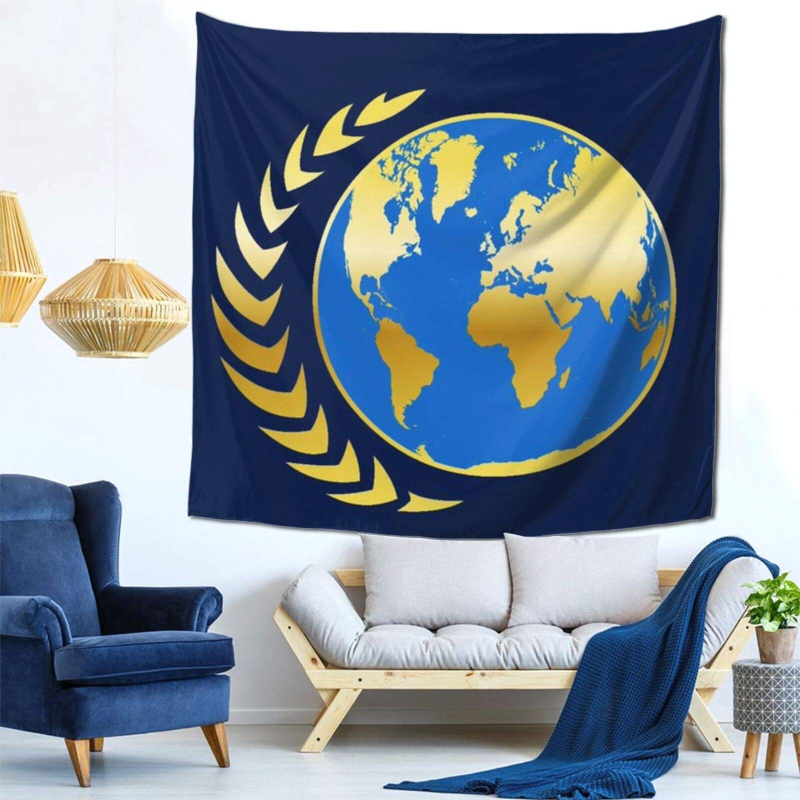 United Federation of Planets Earth Logo फैशन आंतरिक सजावट बहुक्रियाशील बेडरूम व्यक्तित्व उपहार इनडोर दीवार फांसी कक्ष पर्दा उपहार दीवार सजावट