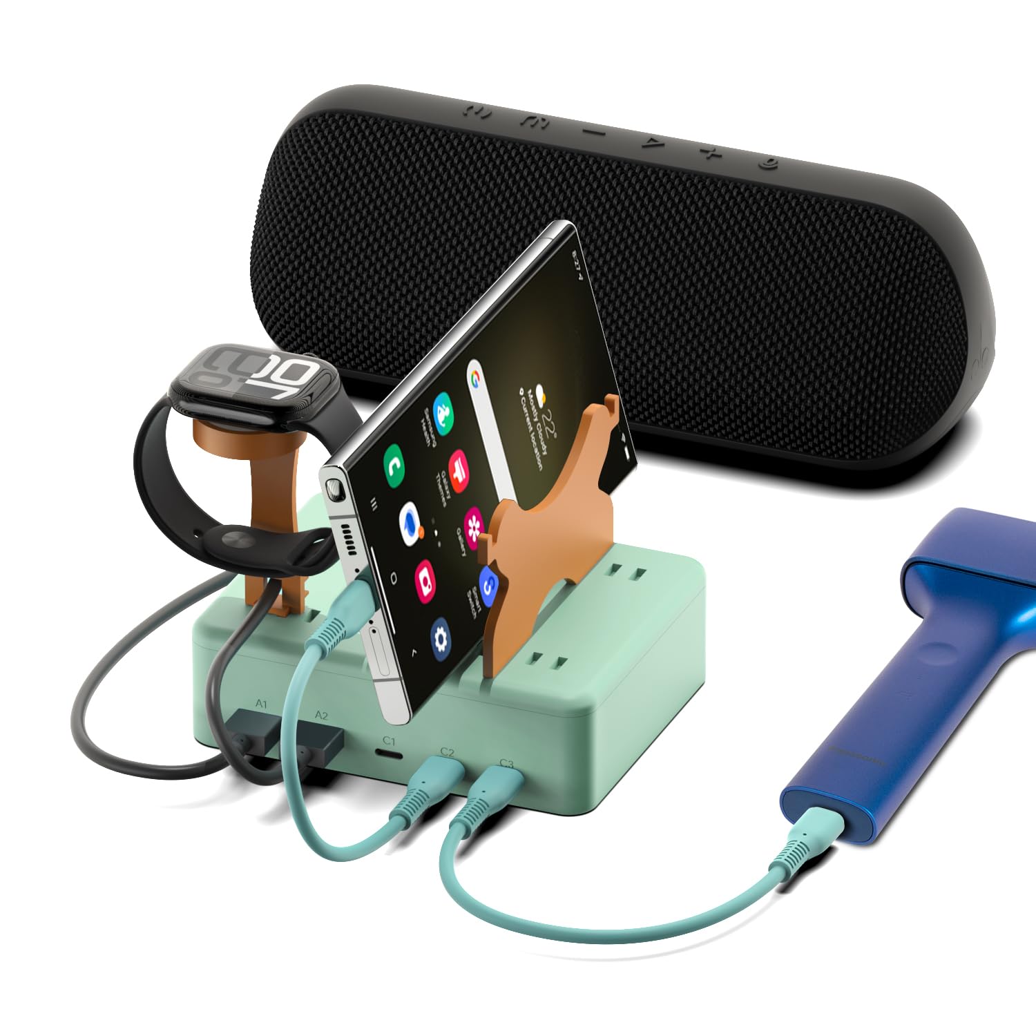 KFD Besttab A20 Gaming USB C Portable Fast Charging Station, 70W, 5-in