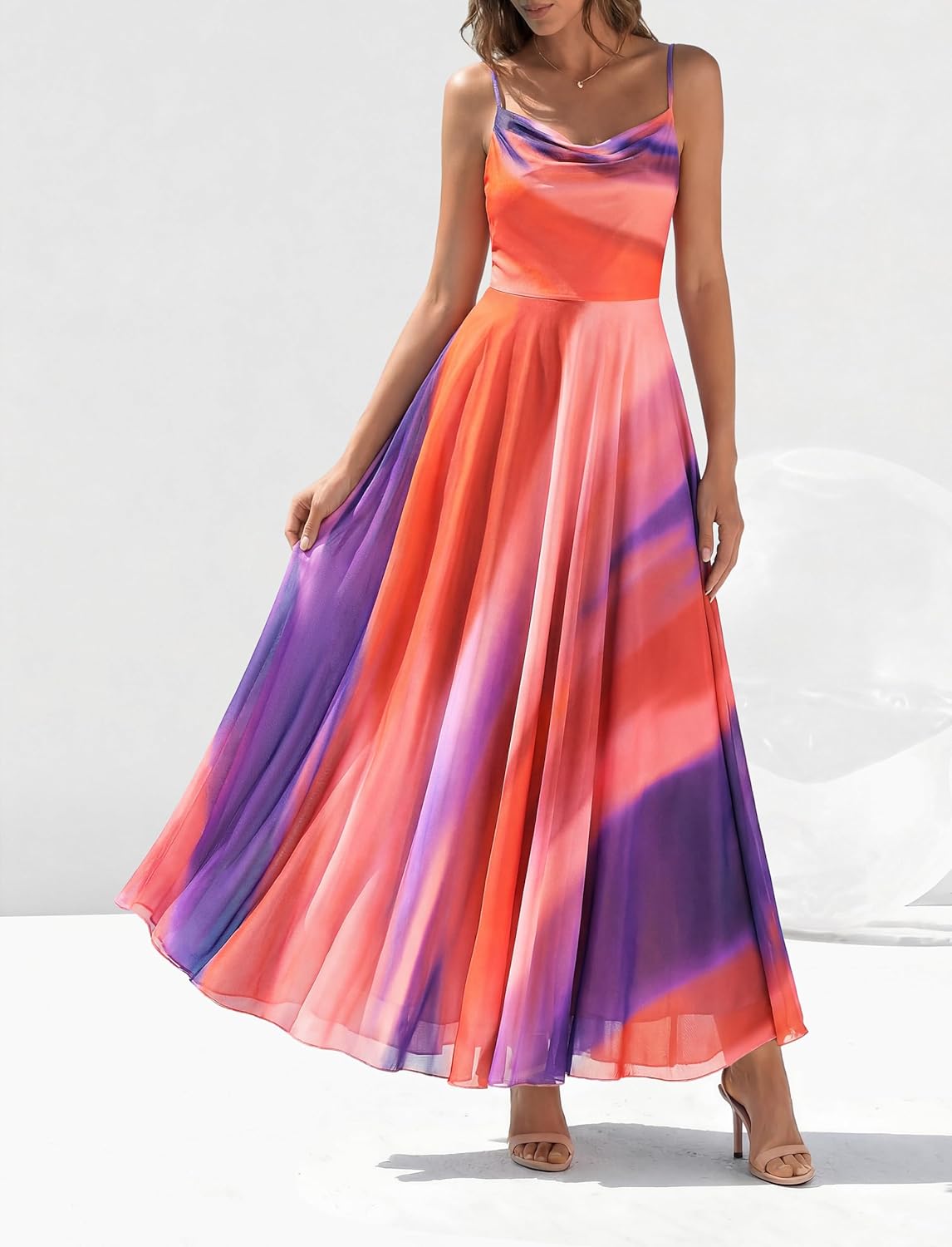 BTFBM Women Summer Floral Maxi Dresses Elegant Spaghetti Strap Dress Printed Party Dress Beach Long Dresses - Image 2