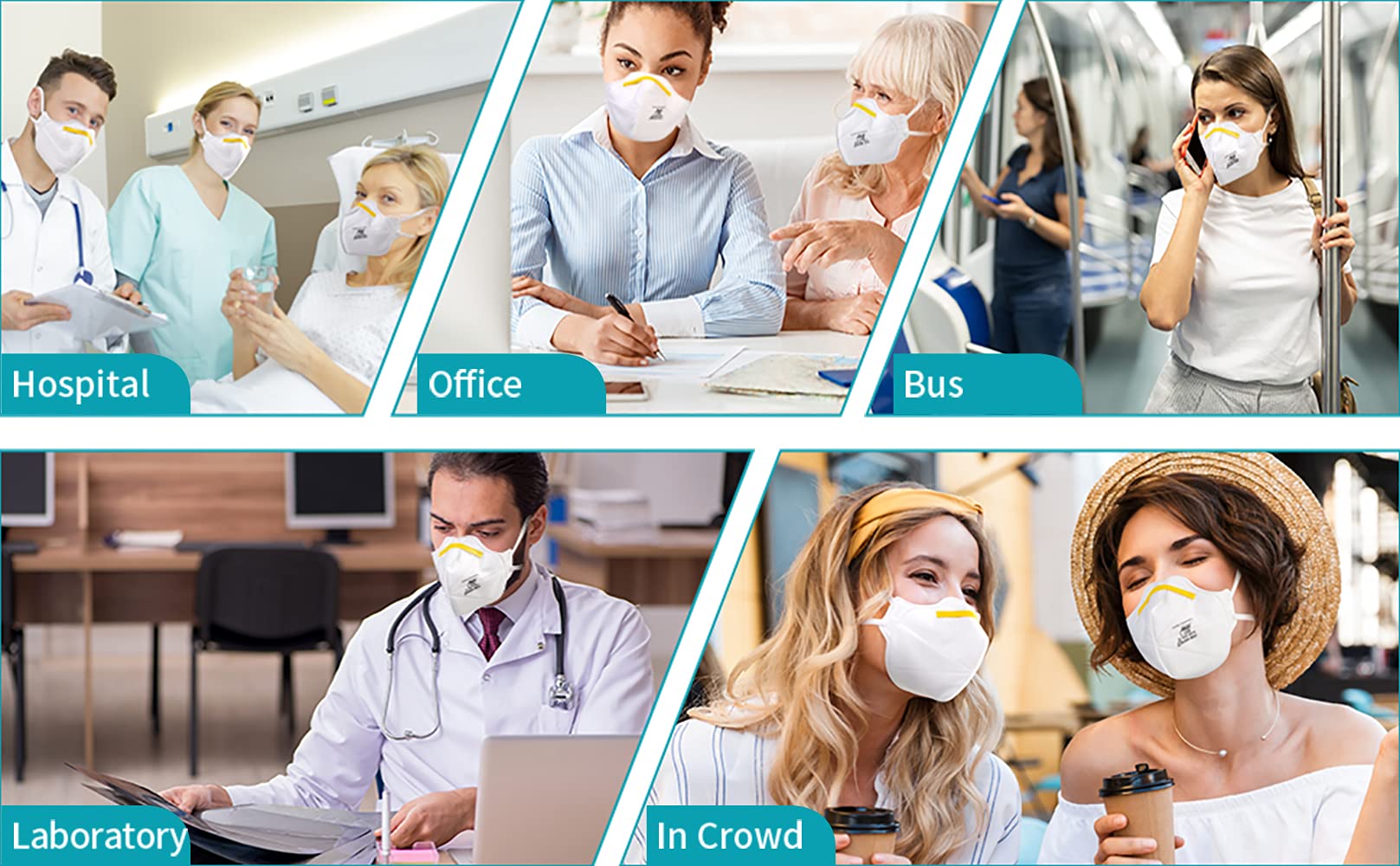 N95 Mask USA NIOSH Approved, 30Pack Breathable Disposable Face Masks