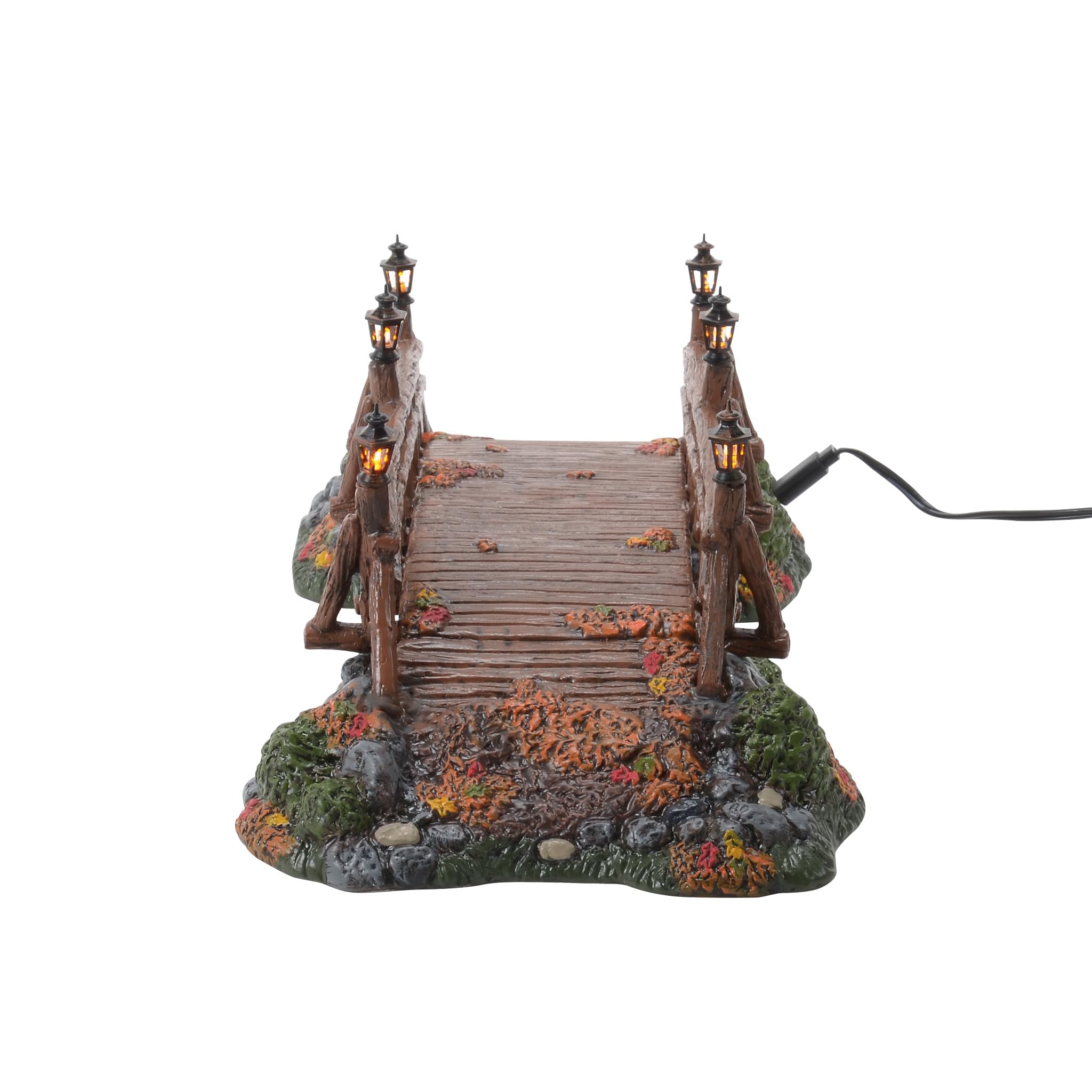 Department 56 Snow Village Figurine de pont lumineux pour Halloween Multicolore 10,7 cm