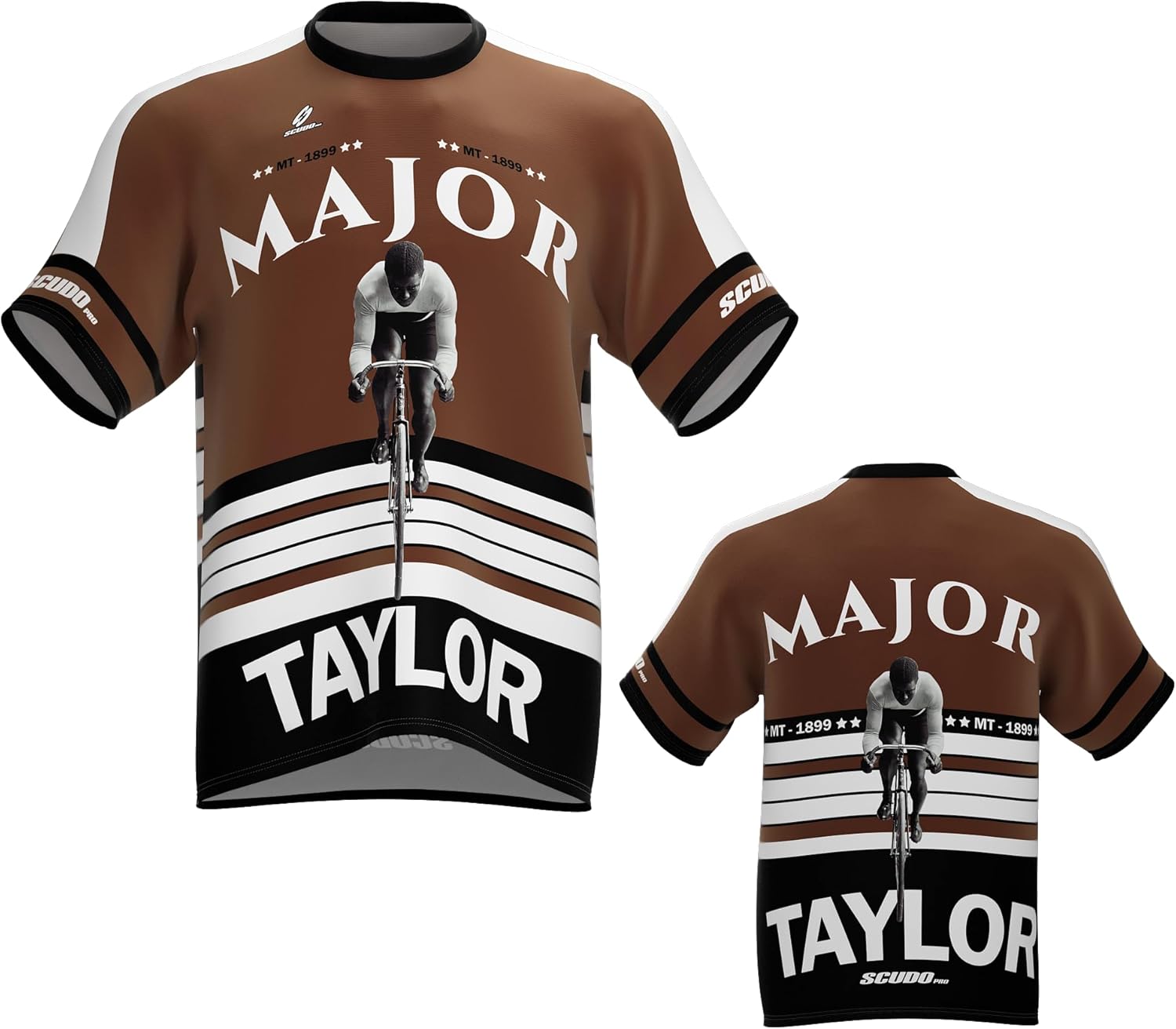 ScudoPro Major Taylor Sports Tshirt Dryfit Moisture Wicking for Running Walking Jogging Climbing Outdoors