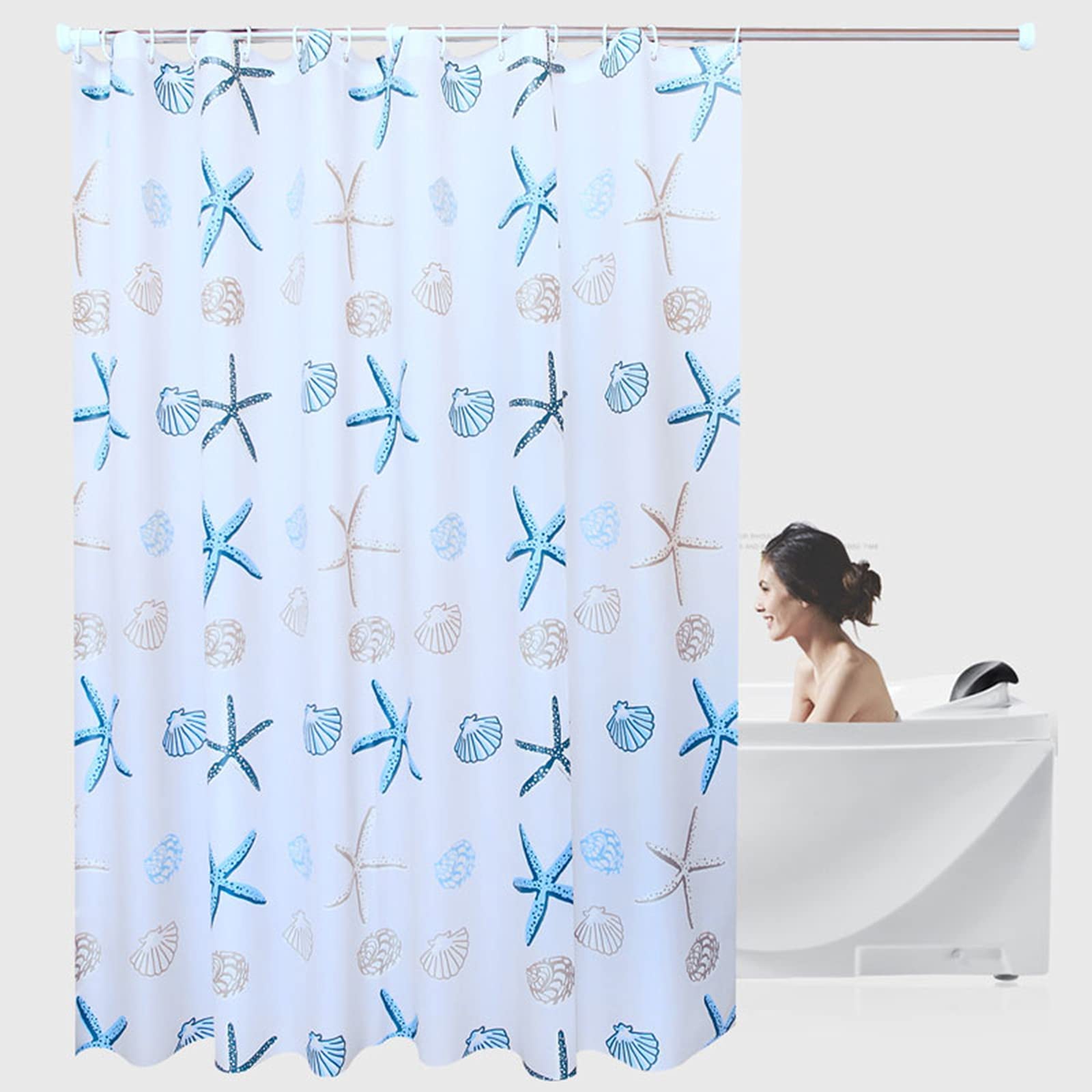 Rideau de douche haut de gamme en tissu épaissi écologique 200x200