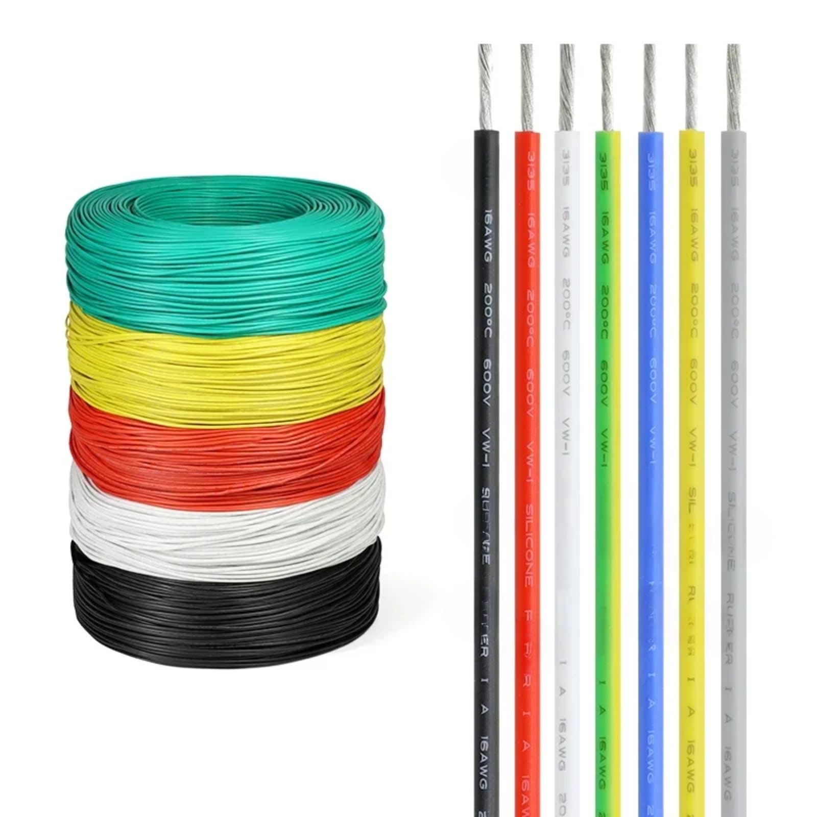 2/5/10M UL3135 Wire 30 28-12 10 AWG Cable Circuitos(Black; 10 meters; 10AWG)