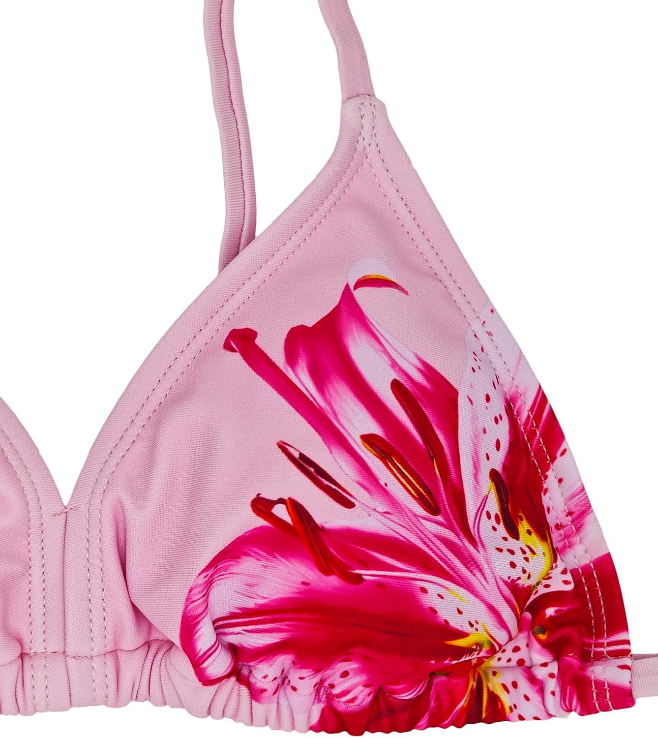 Girl's 3 Piece Sets Floral Print Bikini Swimsuit High Waisted Bathing Suits with Beach Skirt Coverups