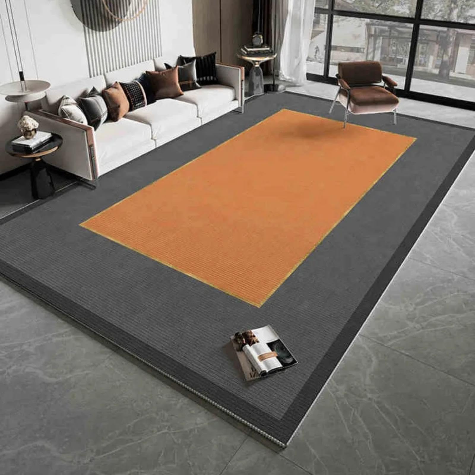 Grand tapis de sol pour salon ambiance chaleureuse et style américain unique