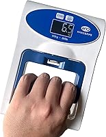 Vista 1 de MEGAWISE Grip Strength Dynamometer Pro - Digital Hand Grip Tester & Trainer, 265lbs/120kg High Precision Sensor, Home Fitness, gym (White)