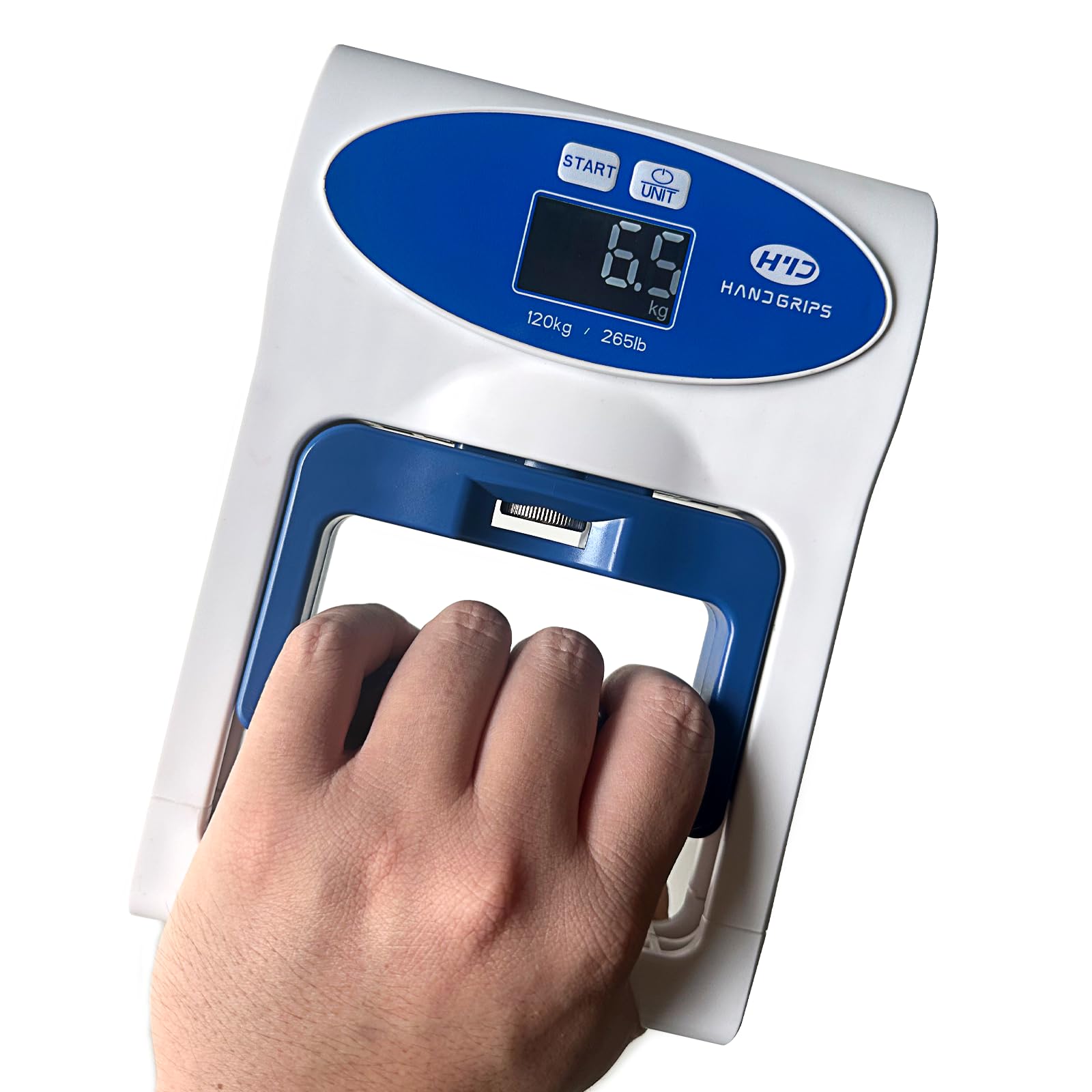 MEGAWISE Grip Strength Dynamometer Pro - Digital Hand Grip Tester Trainer 265lbs 120kg High Precision Sensor Home Fitness