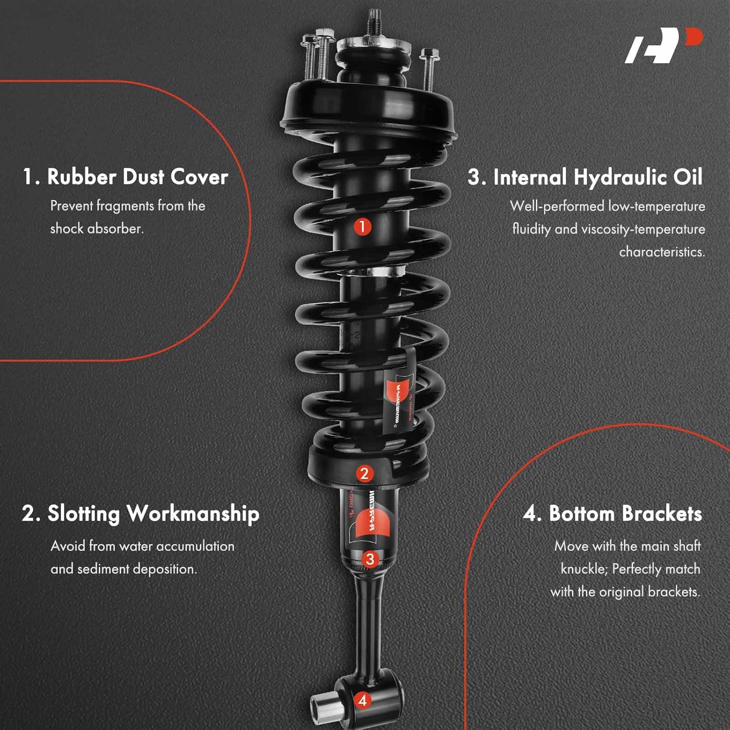 A-Premium Front Struts Compatible with Ford Explorer & Mercury Mountaineer, 2004-2005 - 2x Replacement Suspension Complete Strut Assembly Shock with Coil Spring